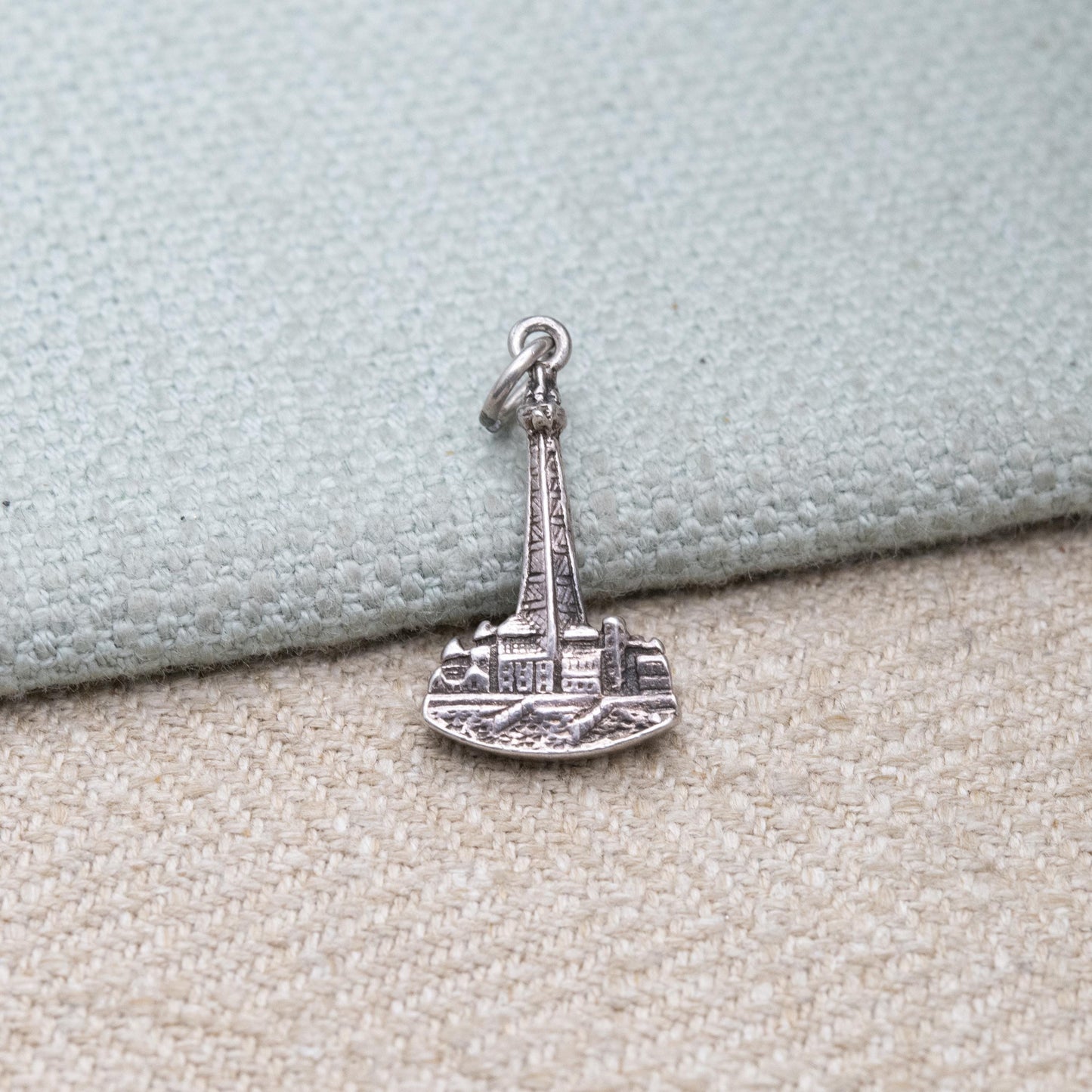 Vintage Sterling Silver Blackpool Tower Charm Pendant - Lancashire | Seaside | Beach Holiday | Souvenir Gift for Charm Bracelet