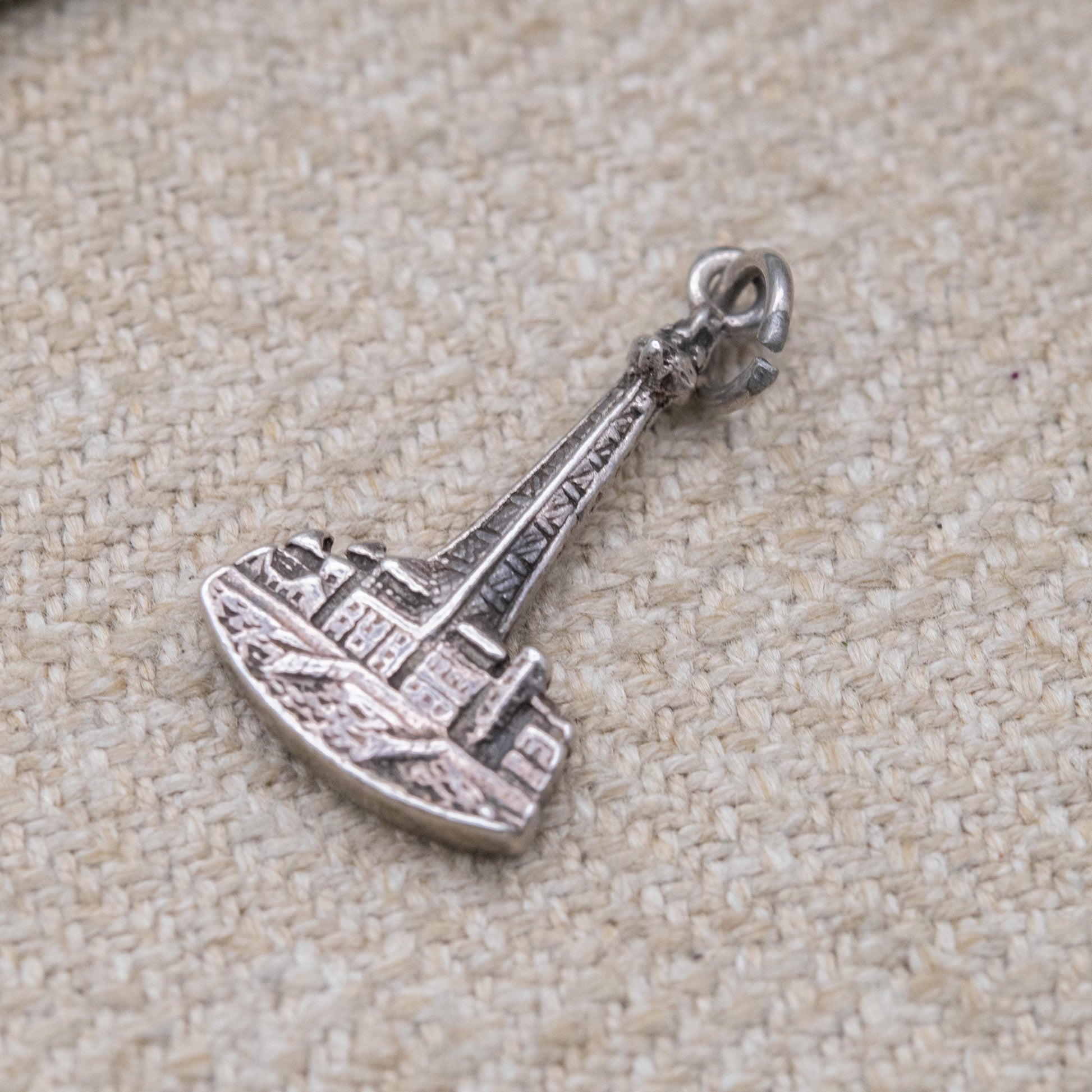 Vintage Sterling Silver Blackpool Tower Charm Pendant - Lancashire | Seaside | Beach Holiday | Souvenir Gift for Charm Bracelet