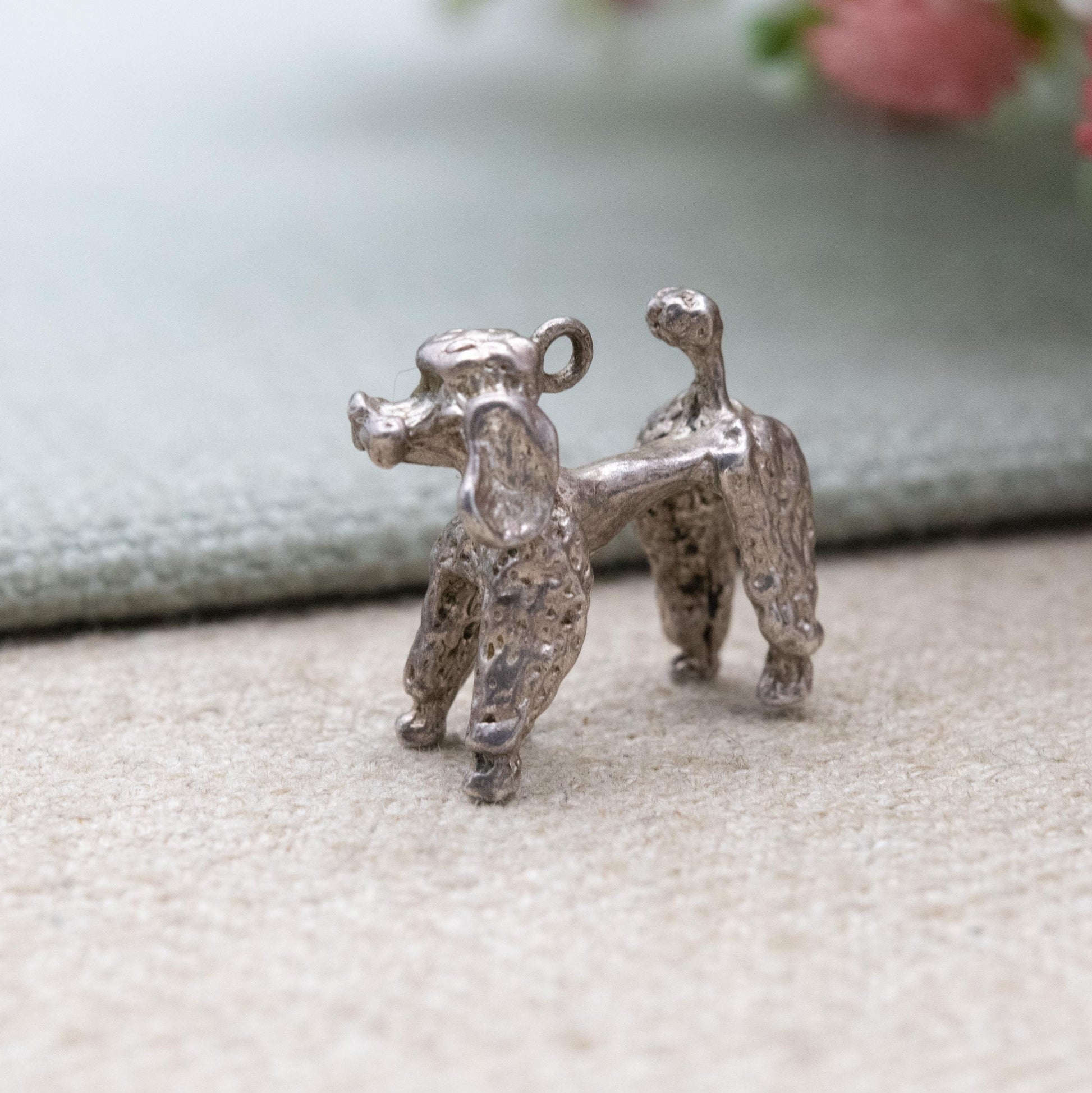 Vintage Sterling Silver Poodle Charm Pendant - Dog Lover | Gift for Charm Bracelet