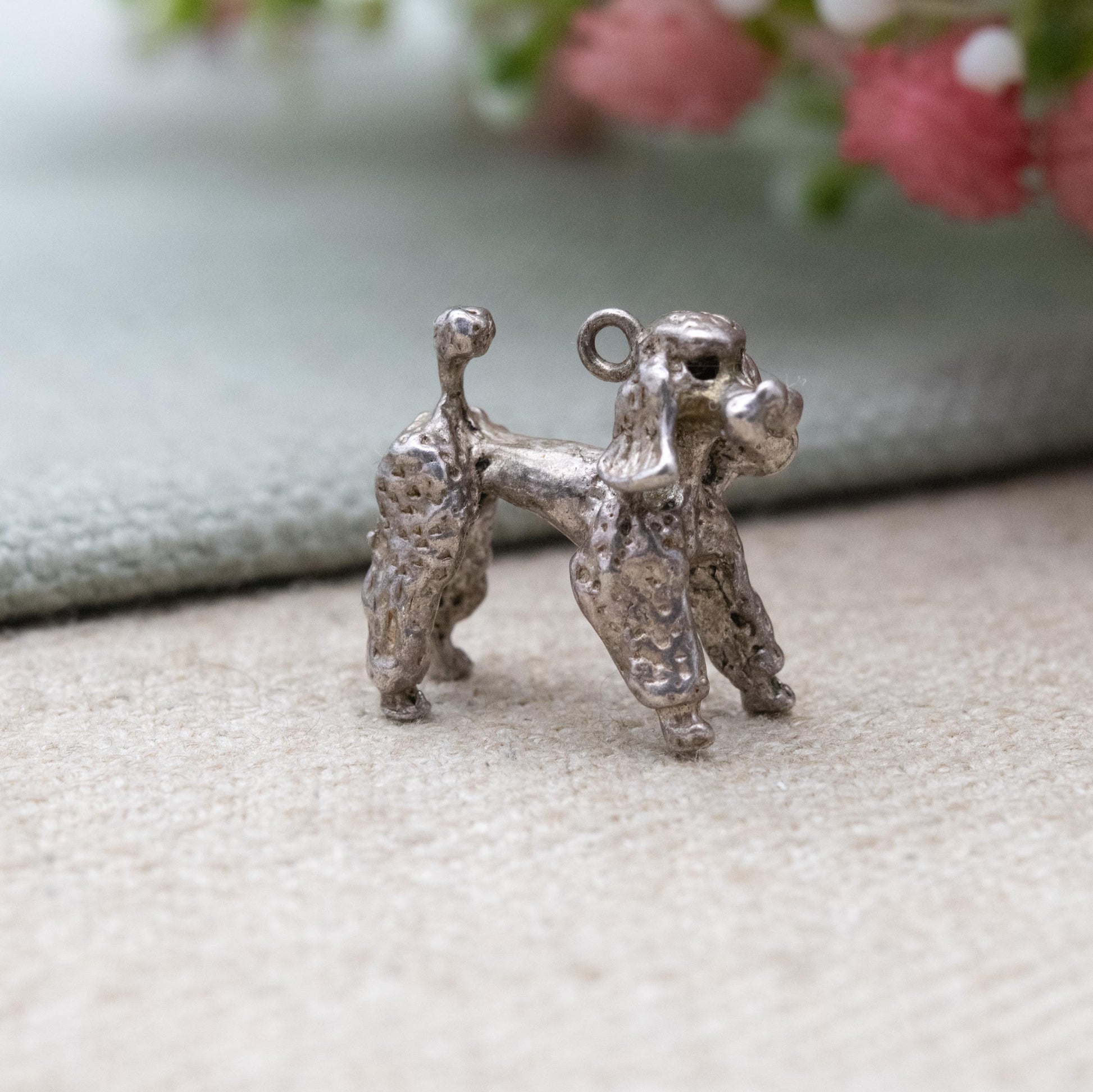 Vintage Sterling Silver Poodle Charm Pendant - Dog Lover | Gift for Charm Bracelet