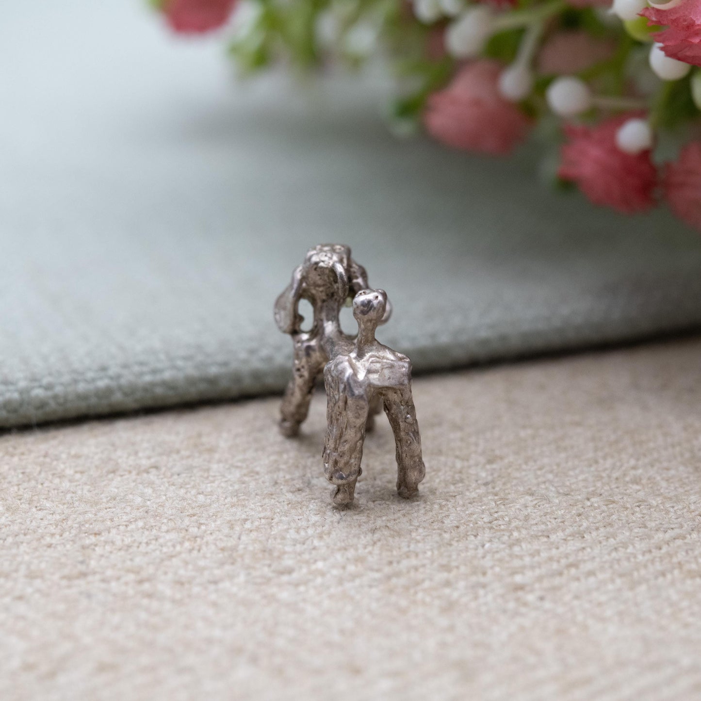 Vintage Sterling Silver Poodle Charm Pendant - Dog Lover | Gift for Charm Bracelet