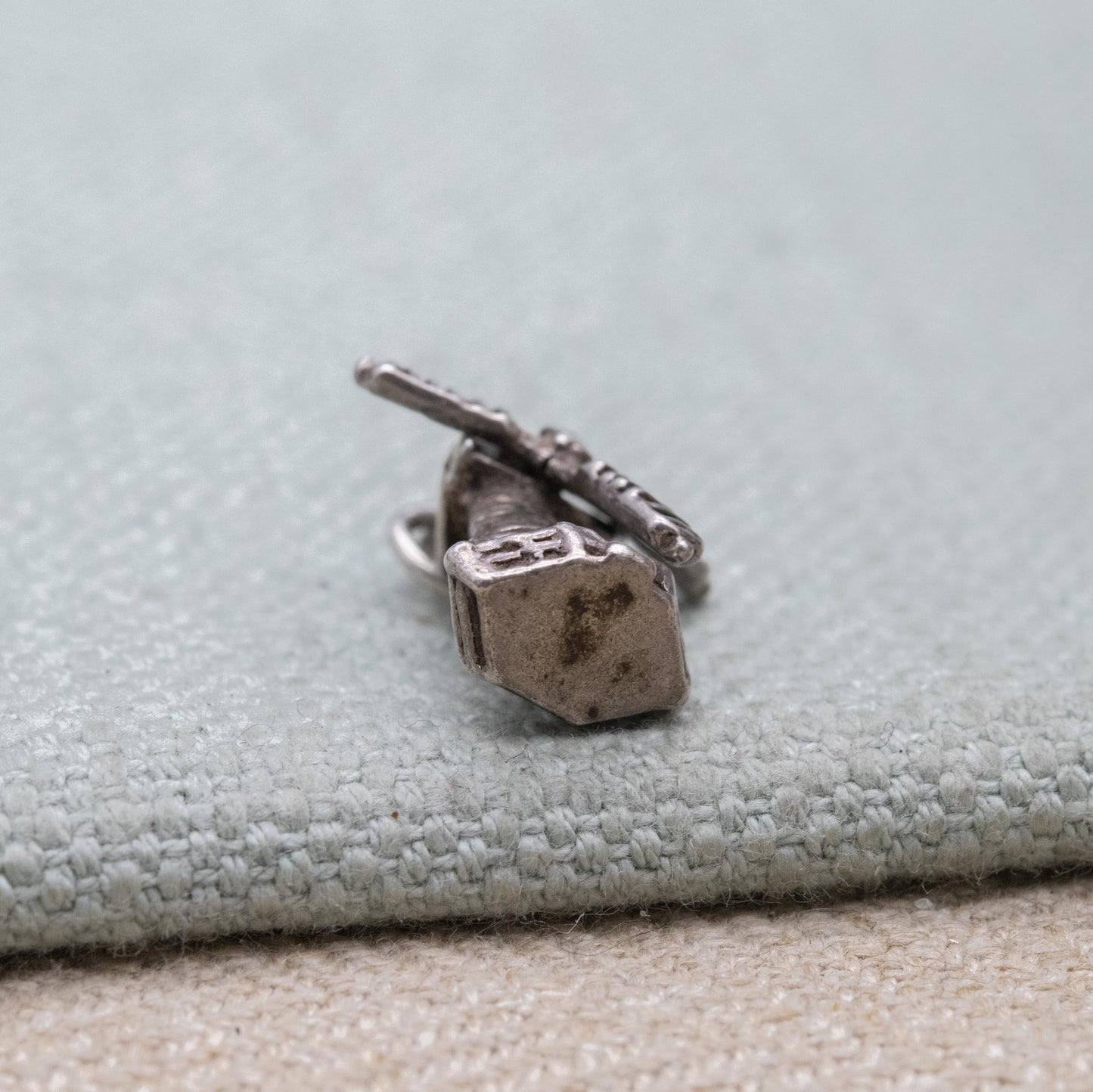 Vintage Sterling Silver Moving Windmill Charm Pendant - Detailed Gift for Charm Bracelet Necklace