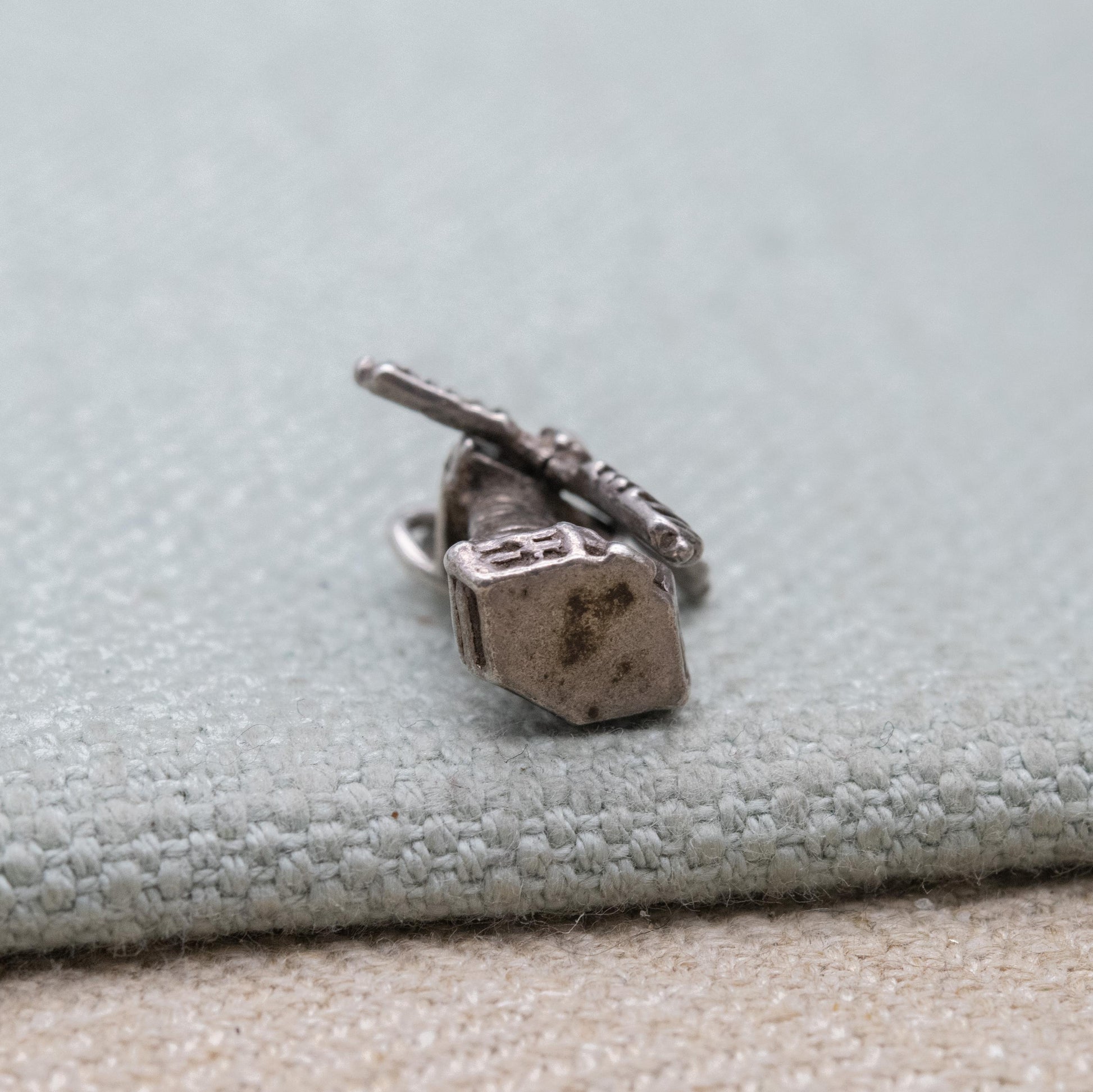 Vintage Sterling Silver Moving Windmill Charm Pendant - Detailed Gift for Charm Bracelet Necklace