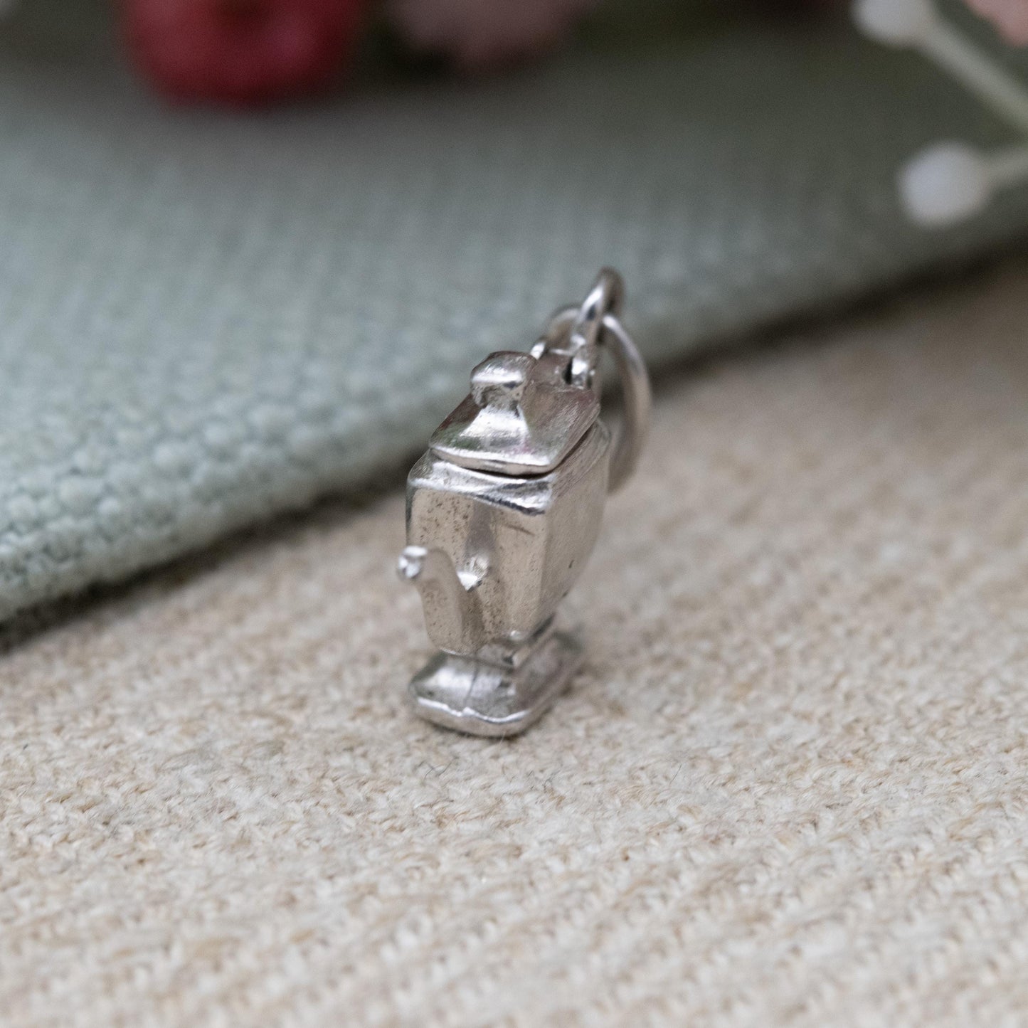Vintage Sterling Silver Opening Teapot Charm Pendant - Articulated Teaware | Gift for Charm Bracelet
