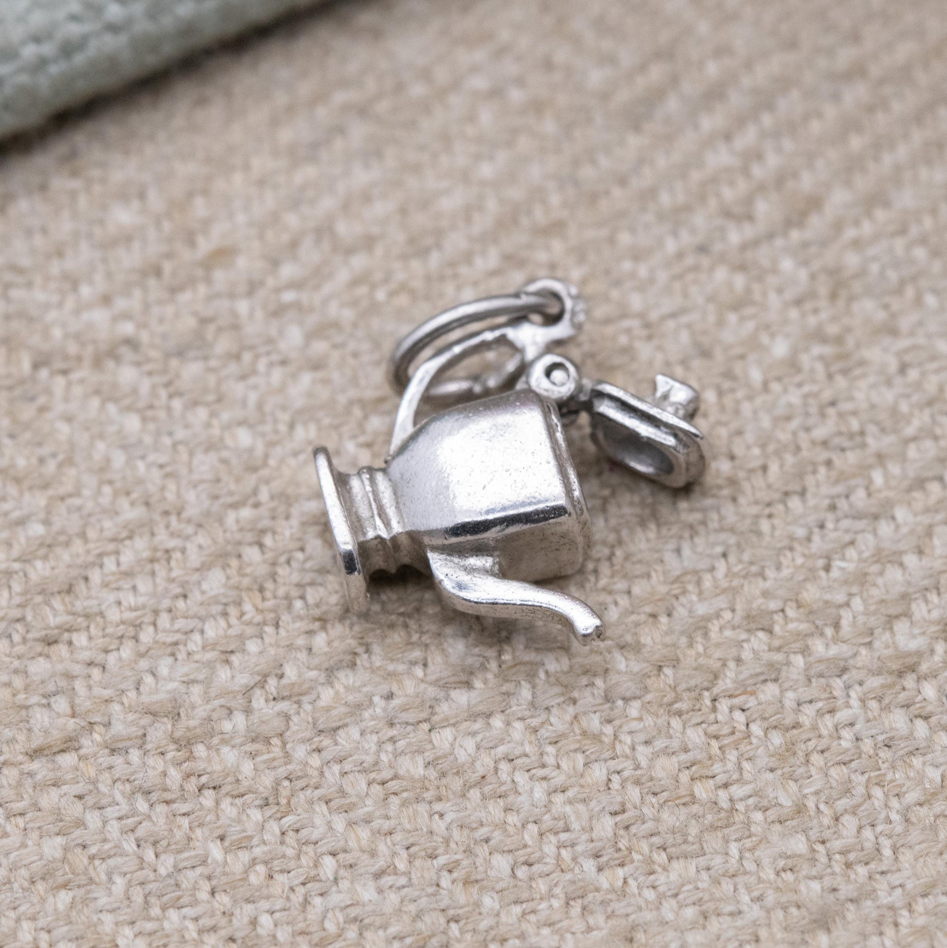 Vintage Sterling Silver Opening Teapot Charm Pendant - Articulated Teaware | Gift for Charm Bracelet