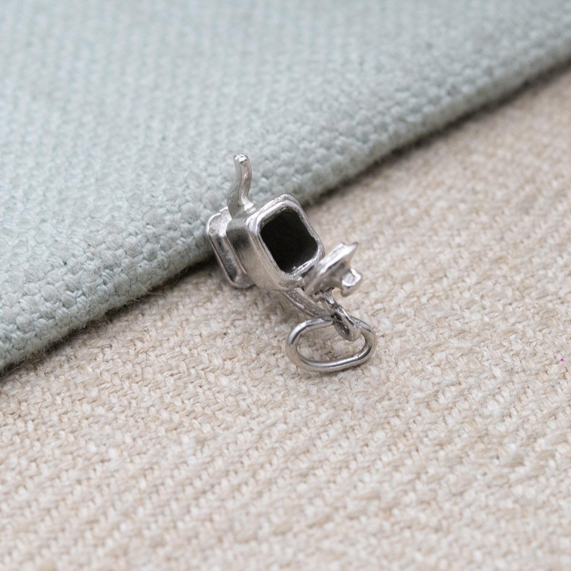 Vintage Sterling Silver Opening Teapot Charm Pendant - Articulated Teaware | Gift for Charm Bracelet
