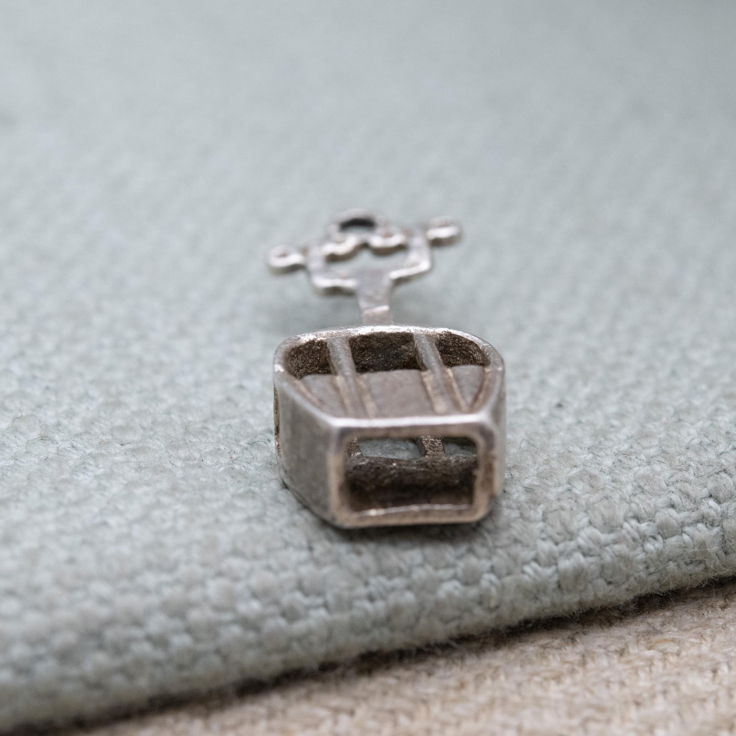 Vintage Sterling Silver Cable Car Charm Pendant - Ski Lift Gondola | Snow Sport | Winter | Gift for Charm Bracelet