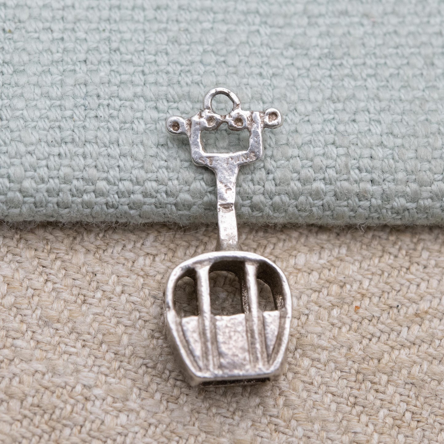 Vintage Sterling Silver Cable Car Charm Pendant - Ski Lift Gondola | Snow Sport | Winter | Gift for Charm Bracelet