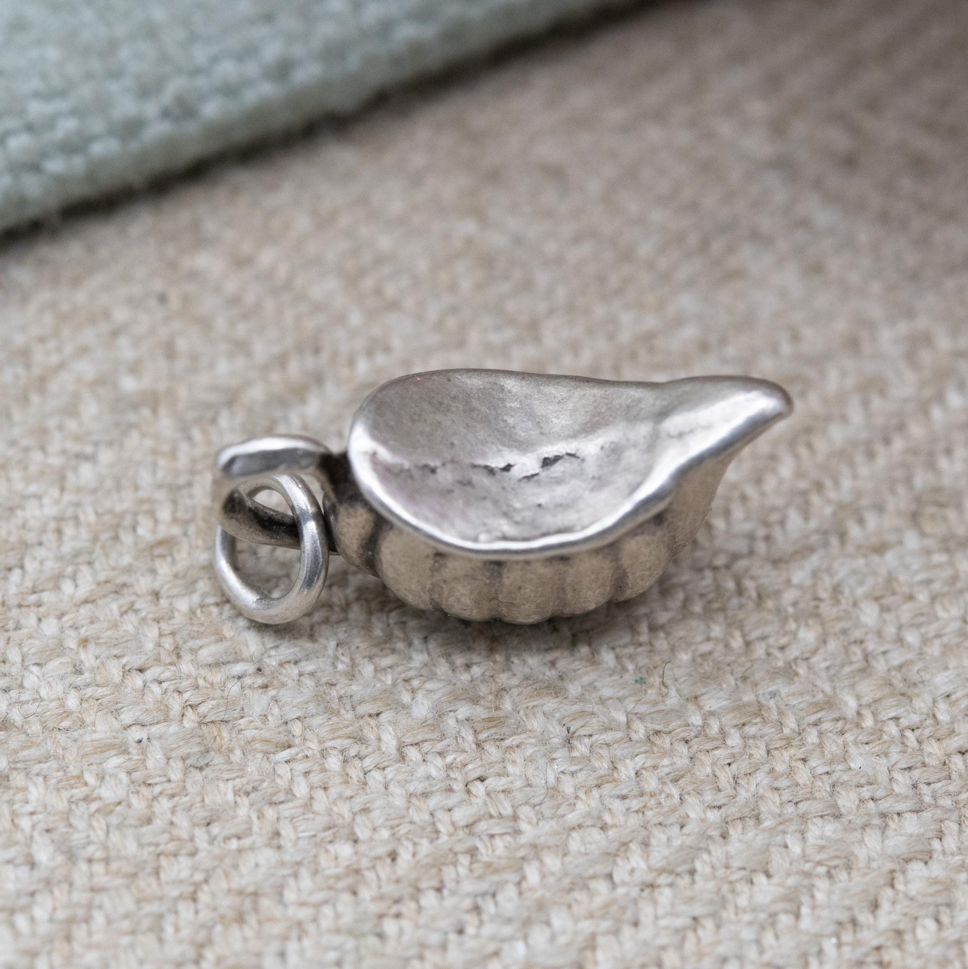 Vintage Sterling Silver Gravy Boat Charm Pendant - Jug Decanter | Ornate Design | Gift for Charm Bracelet