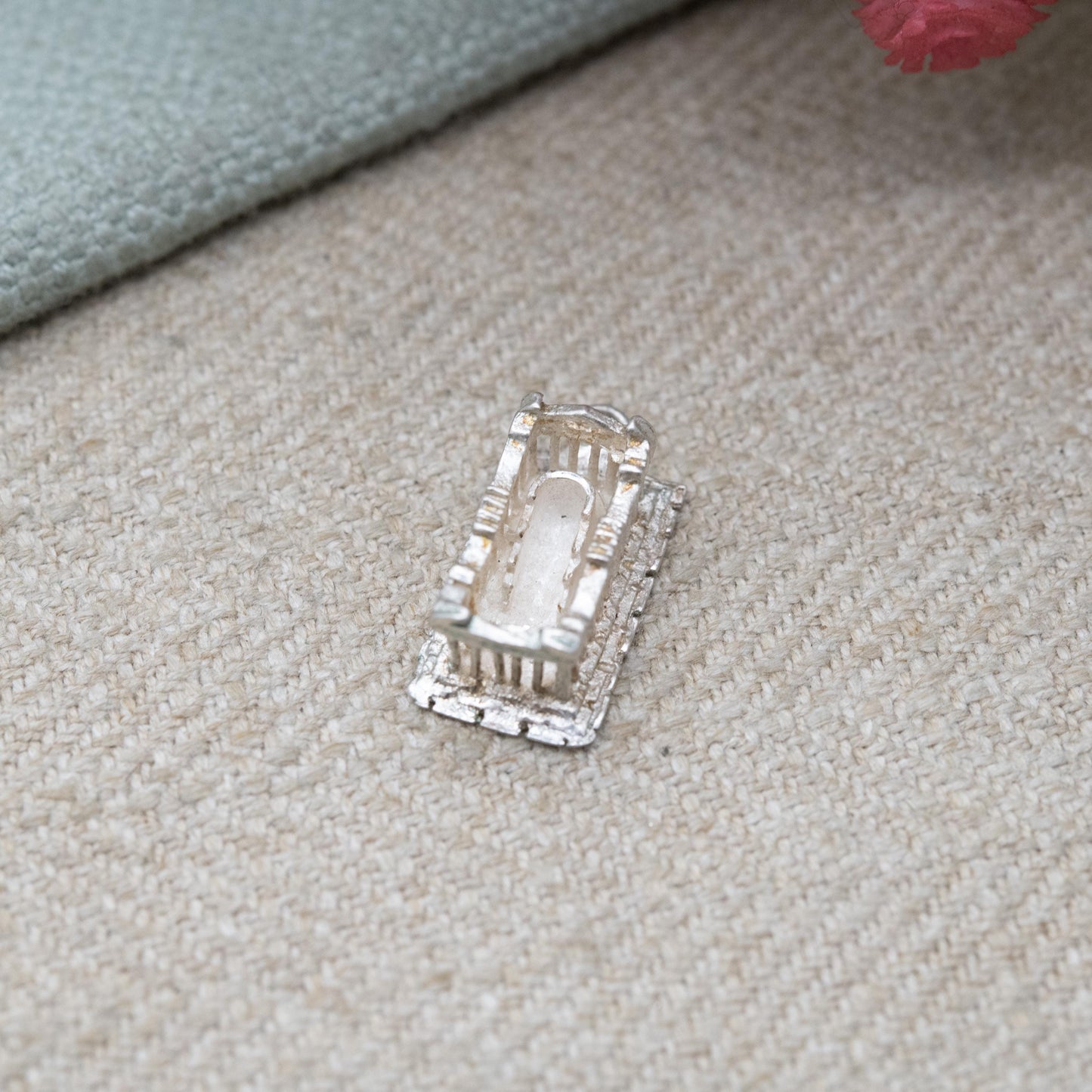 Vintage European Silver Athens Parthenon Charm Pendant - Ruined Temple | Ancient Greece Souvenir | Acropolis Gift for Charm Bracelet