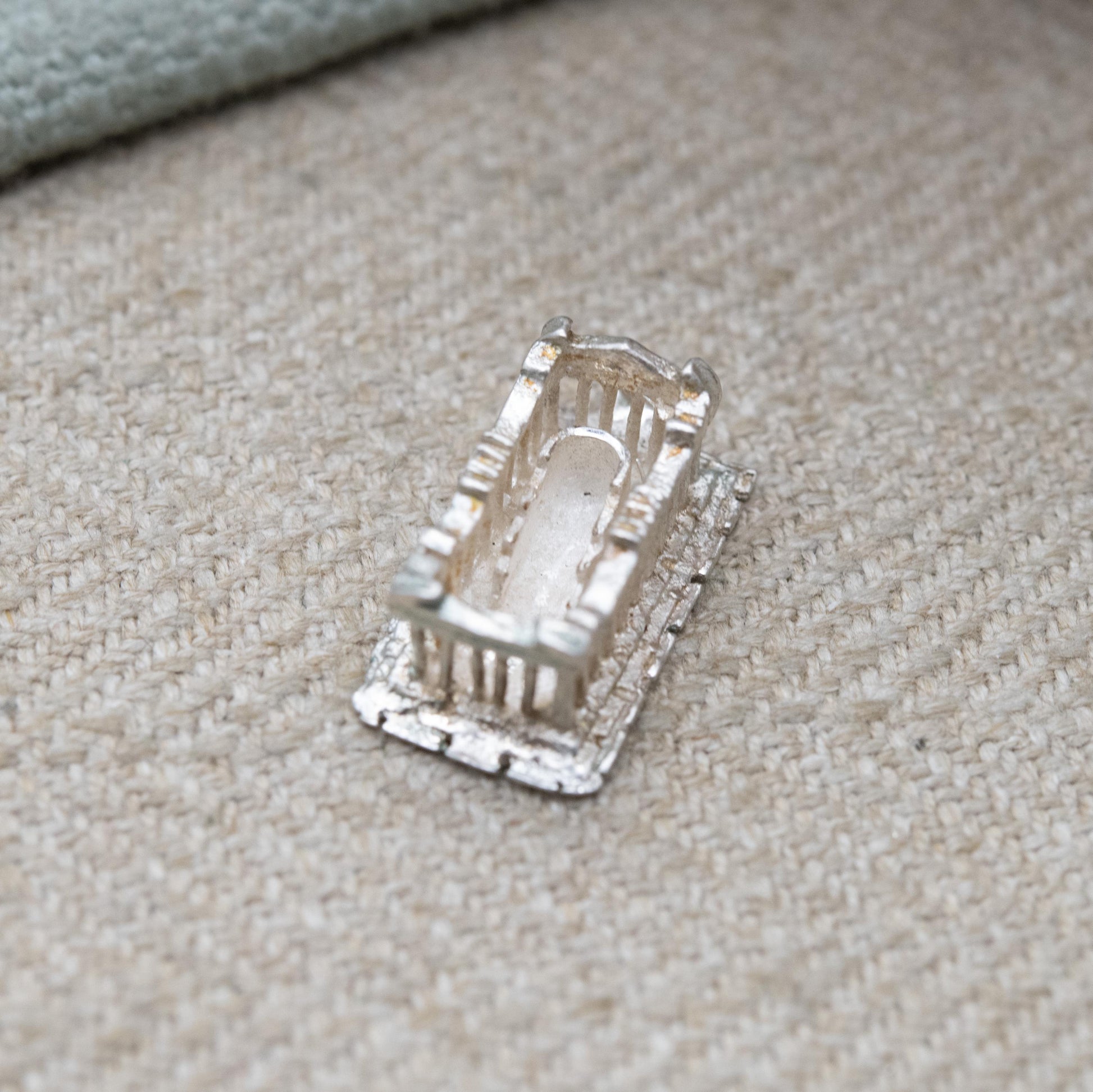 Vintage European Silver Athens Parthenon Charm Pendant - Ruined Temple | Ancient Greece Souvenir | Acropolis Gift for Charm Bracelet