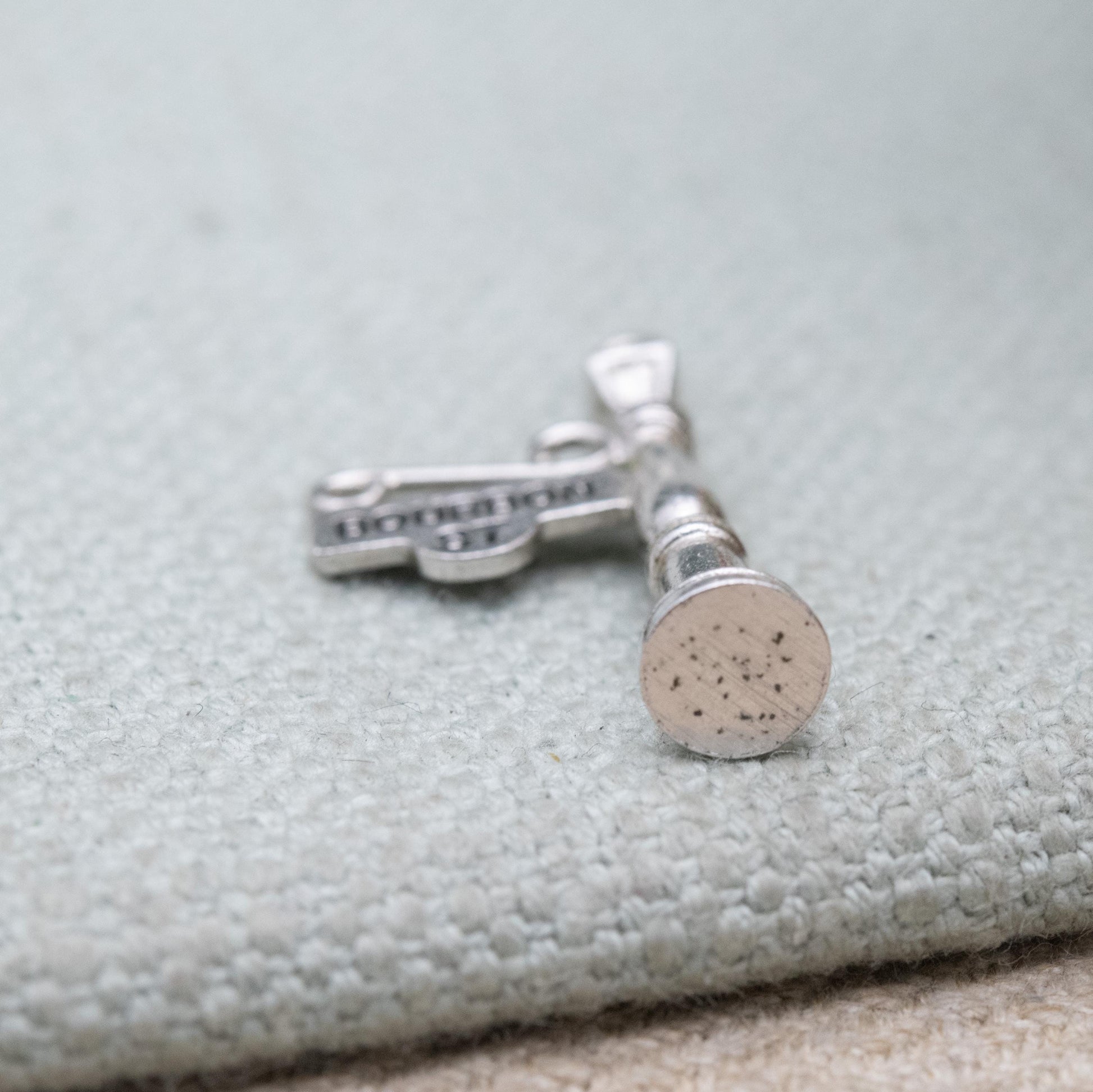 Vintage Sterling Silver Bourbon Street Lamp Post Charm Pendant - New Orleans Souvenir | American Travel Gift for Charm Bracelet