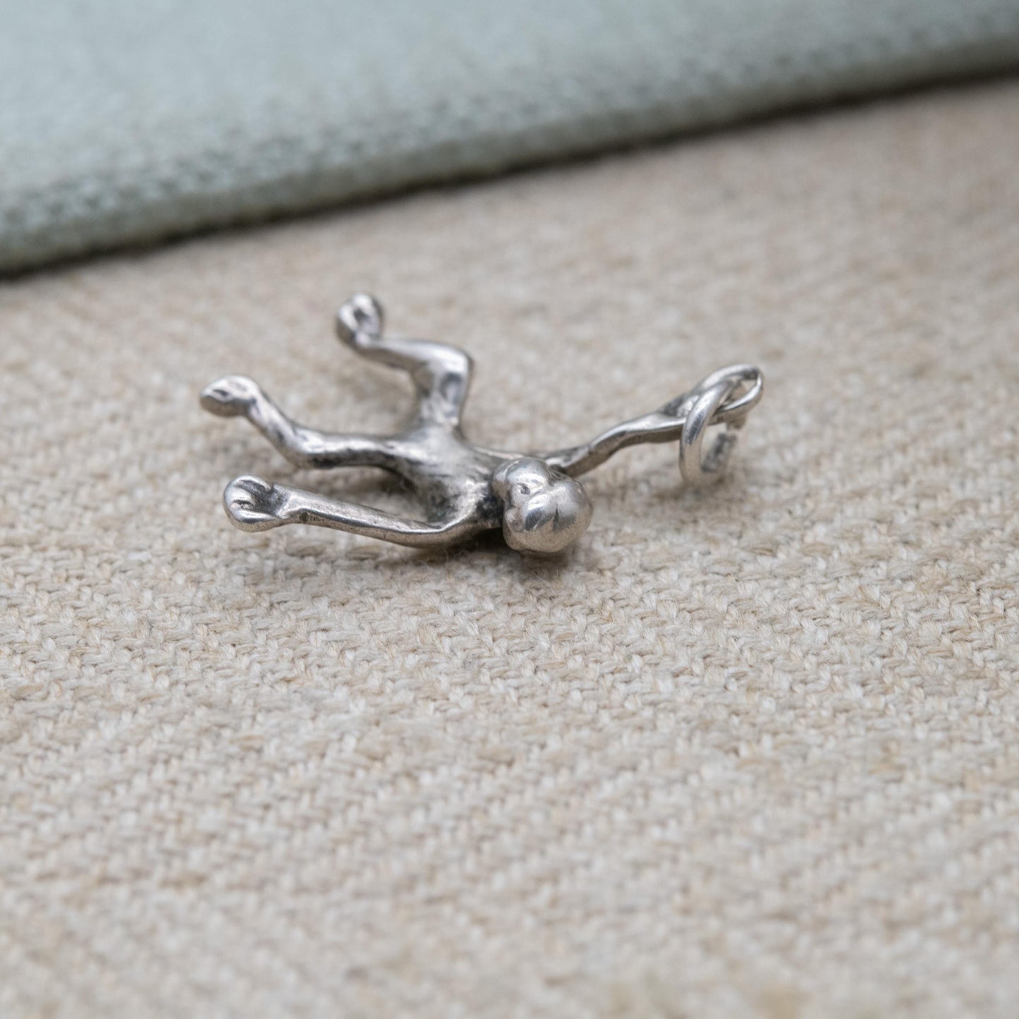 Vintage Sterling Silver Cheeky Monkey Charm Pendant - Cute Animal | Love Gift for Charm Bracelet