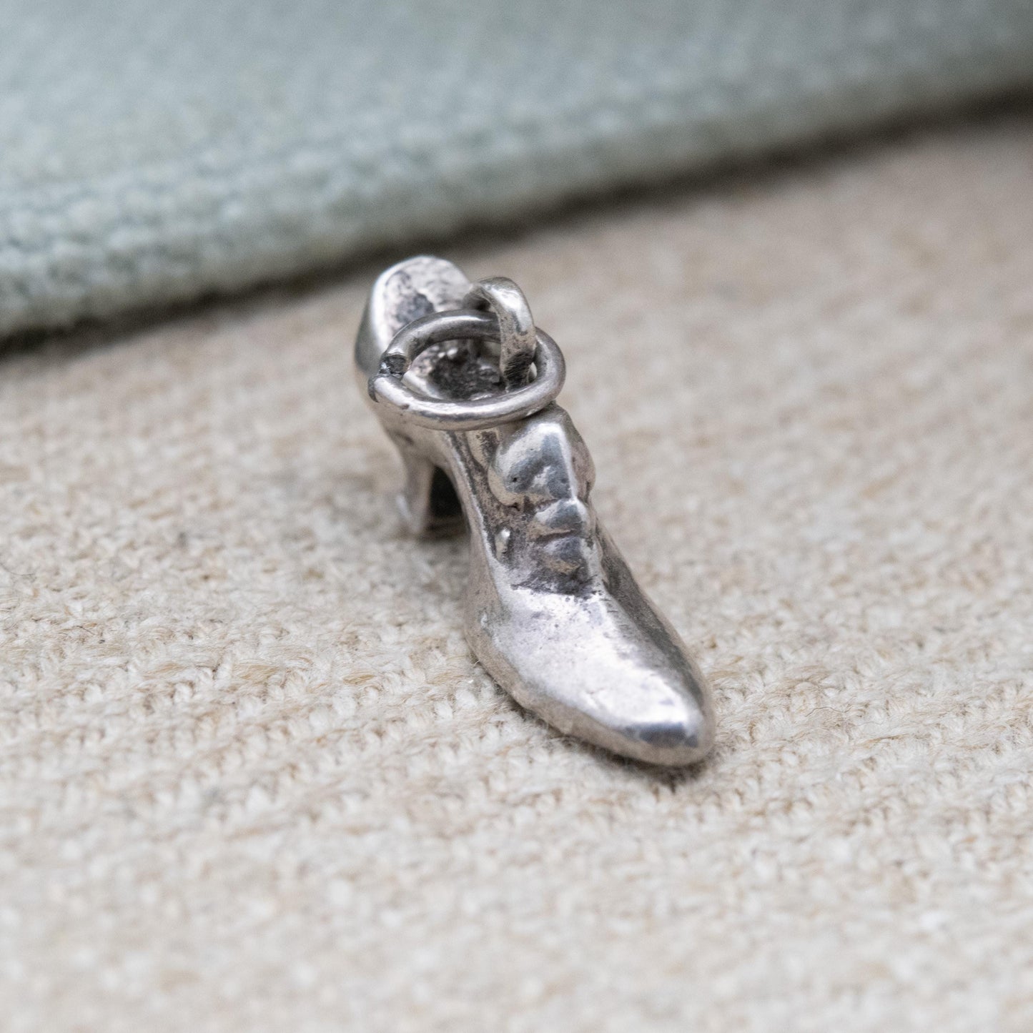 Vintage Sterling Silver High Heel Shoe Charm Pendant - Ladies Shoe Accessory | Gift for Charm Bracelet