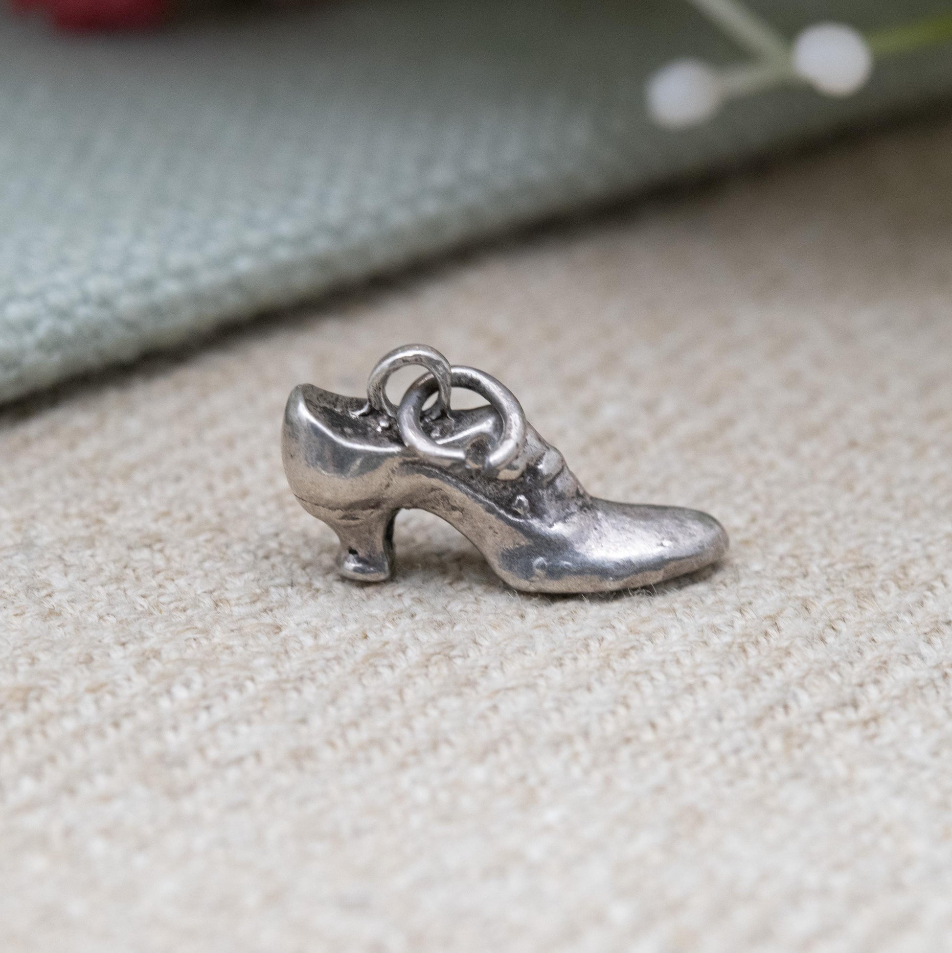 Vintage Sterling Silver High Heel Shoe Charm Pendant - Ladies Shoe Accessory | Gift for Charm Bracelet