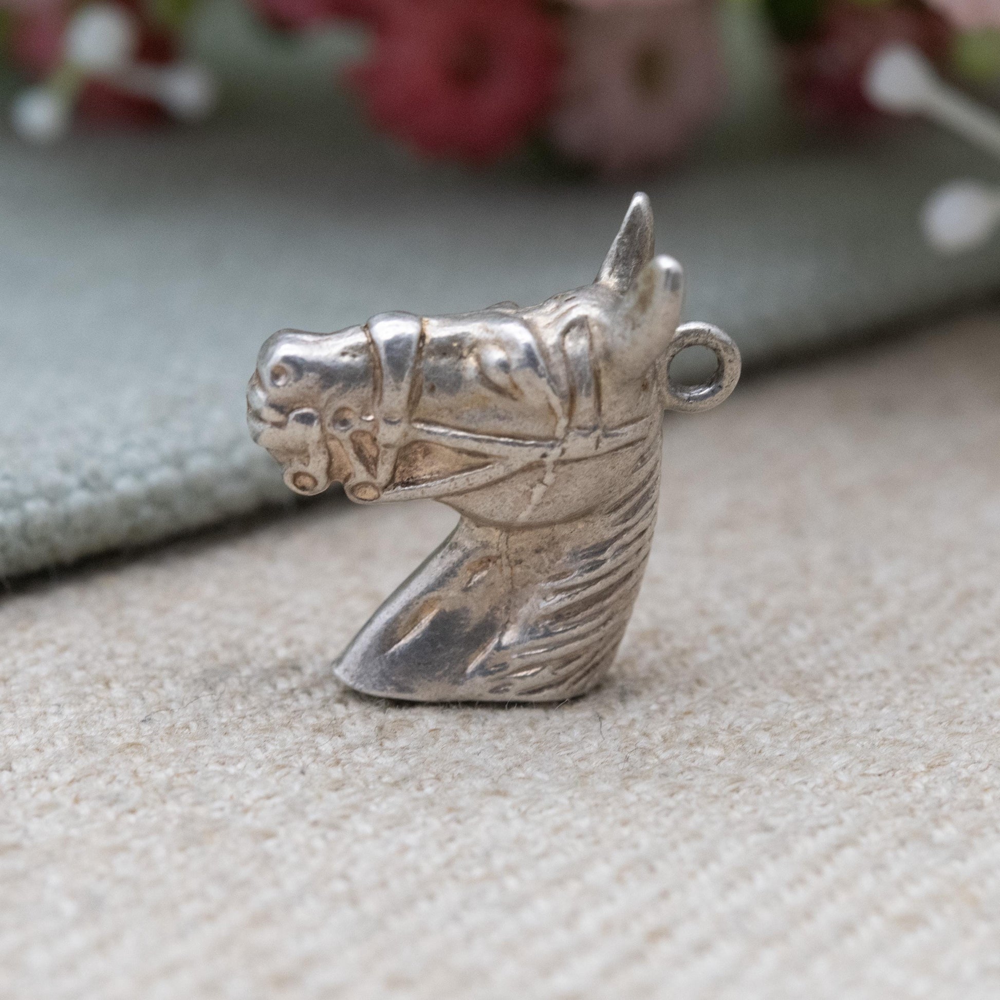 Vintage Sterling Silver Horse Head Charm Pendant - Realistic Animal Jewellery | Horse Girl | Nature Lover | Charm Bracelet | Charm Necklace