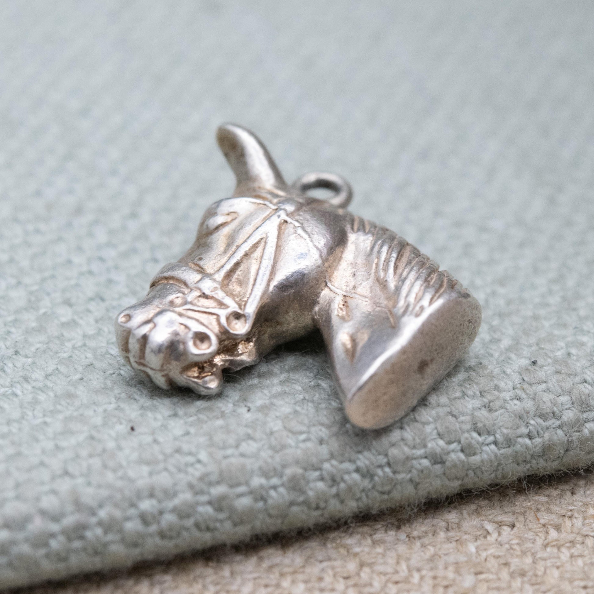 Vintage Sterling Silver Horse Head Charm Pendant - Realistic Animal Jewellery | Horse Girl | Nature Lover | Charm Bracelet | Charm Necklace