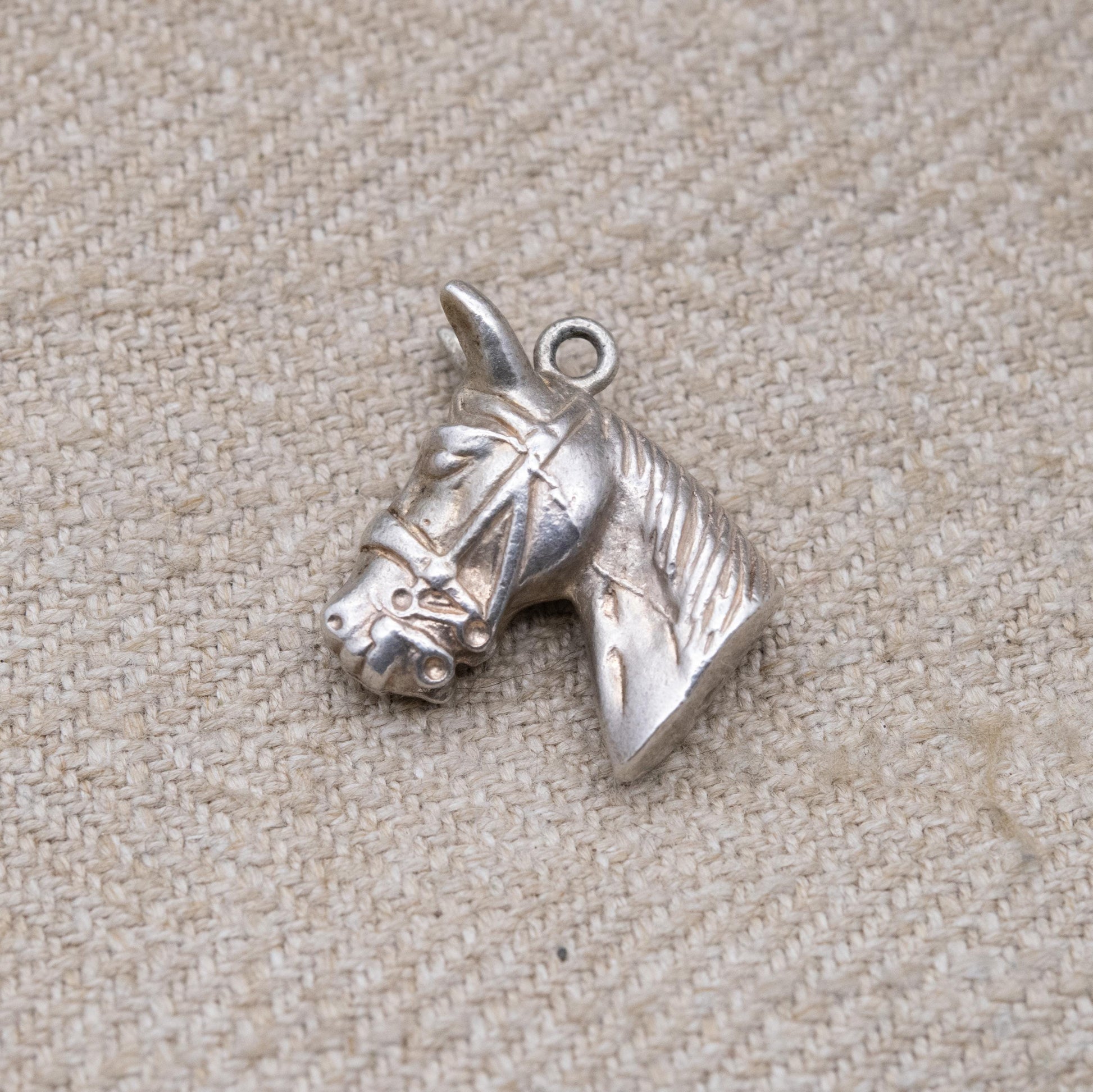Vintage Sterling Silver Horse Head Charm Pendant - Realistic Animal Jewellery | Horse Girl | Nature Lover | Charm Bracelet | Charm Necklace