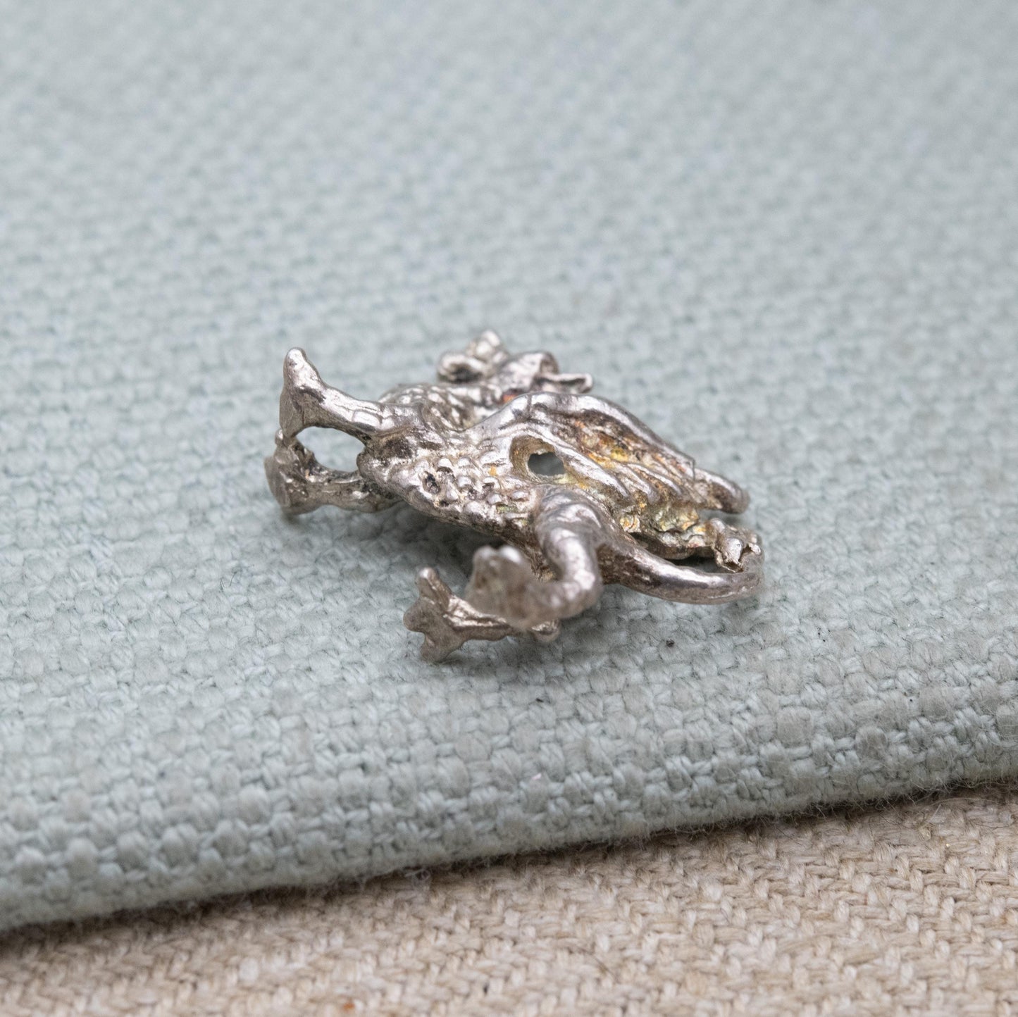 Vintage Sterling Silver Dragon Charm Pendant - Traditional Welsh Dragon | Wales Souvenir | Fantasy Gift for Charm Bracelet