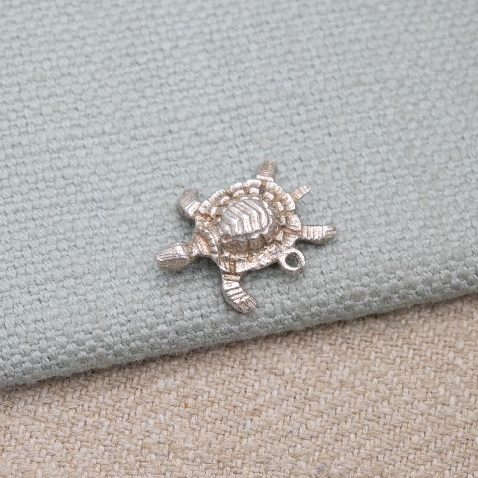 Vintage Sterling Silver Little Turtle Charm Pendant - Cute Sea Animal | Gift for Charm Bracelet
