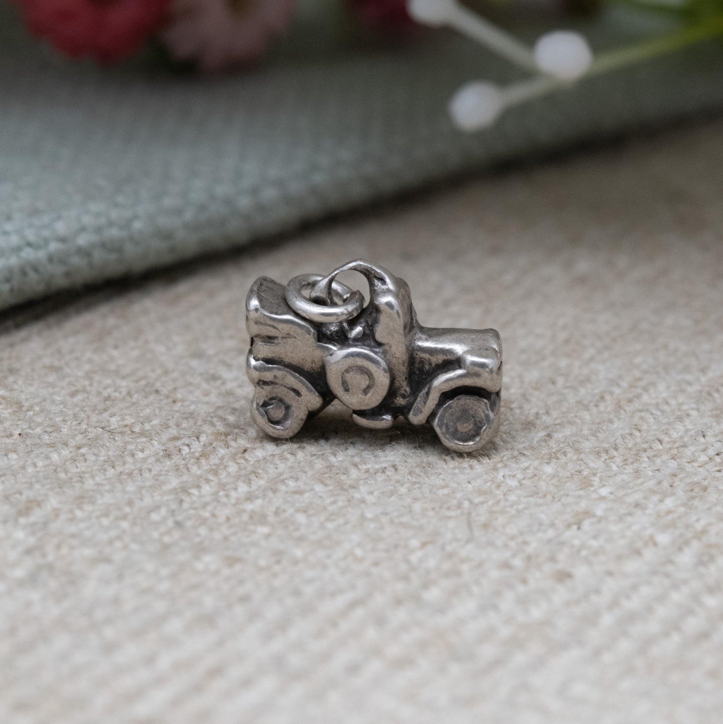 Vintage Sterling Silver Old Car Charm Pendant - Vintage Automobile Charm | Gift for Charm Bracelet