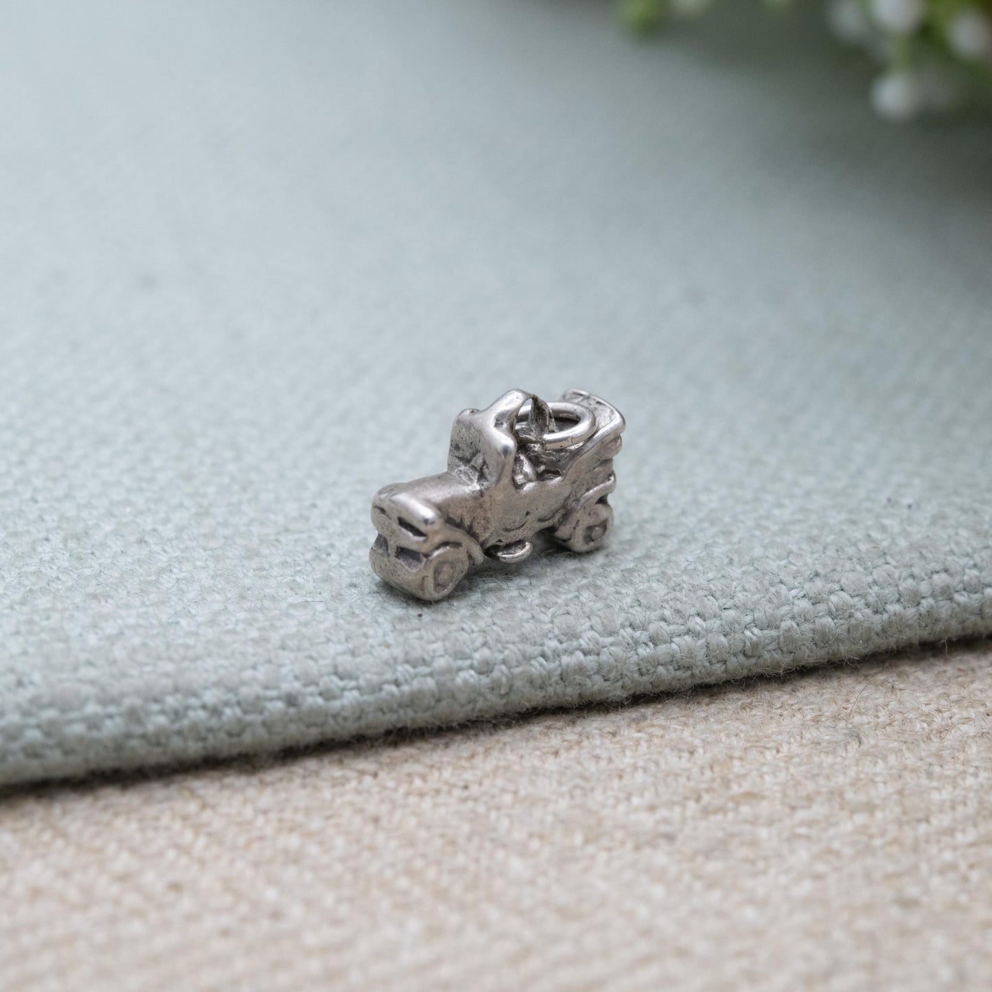 Vintage Sterling Silver Old Car Charm Pendant - Vintage Automobile Charm | Gift for Charm Bracelet