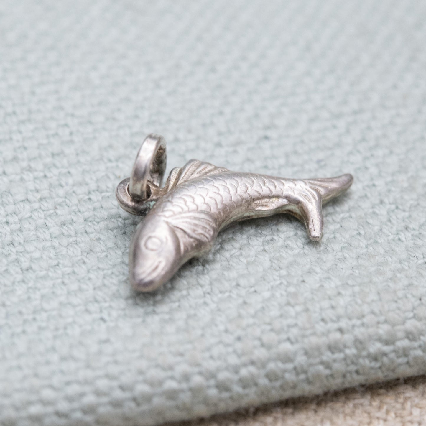 Vintage Sterling Silver Fish Charm Pendant - Sea Animal Charm | Ocean | Gift for Charm Bracelet