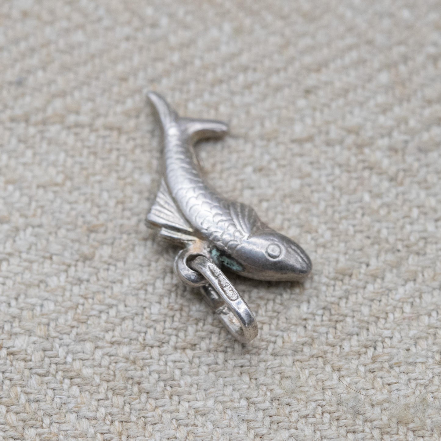 Vintage Sterling Silver Fish Charm Pendant - Sea Animal Charm | Ocean | Gift for Charm Bracelet