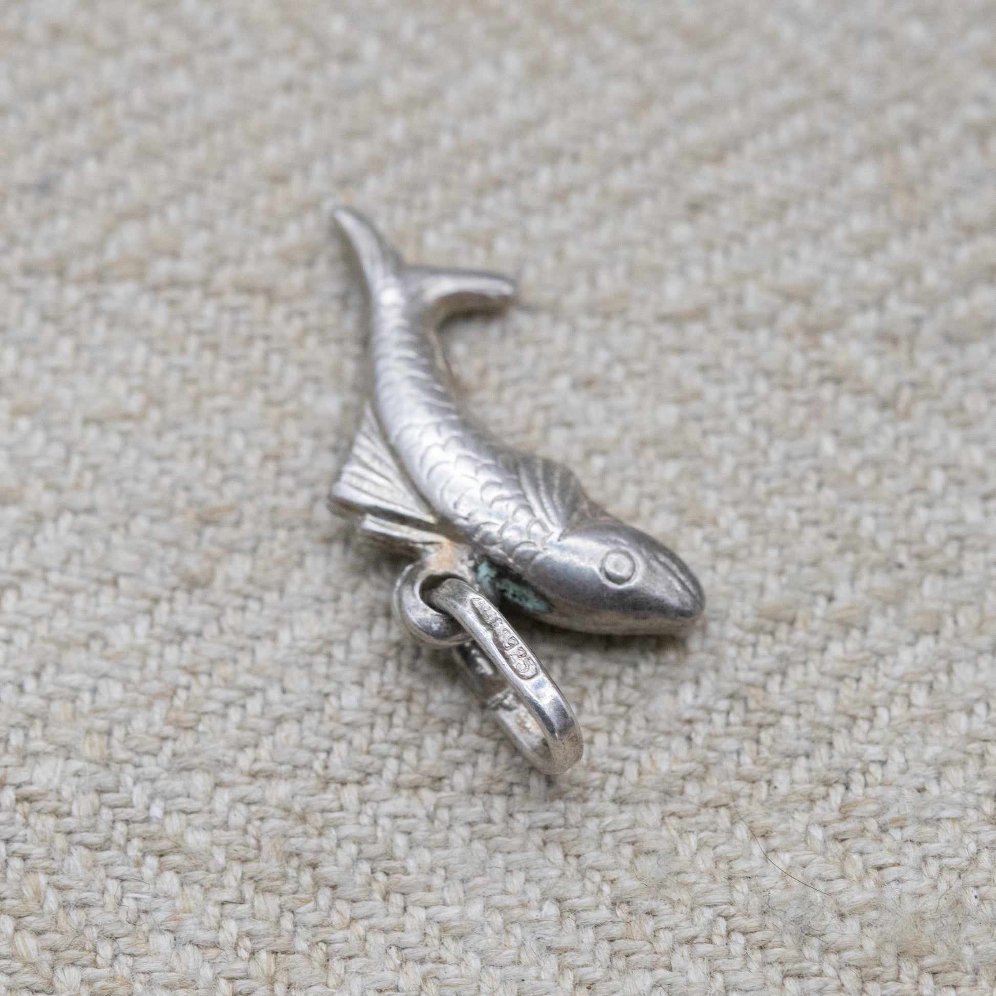 Vintage Sterling Silver Fish Charm Pendant - Sea Animal Charm | Ocean | Gift for Charm Bracelet