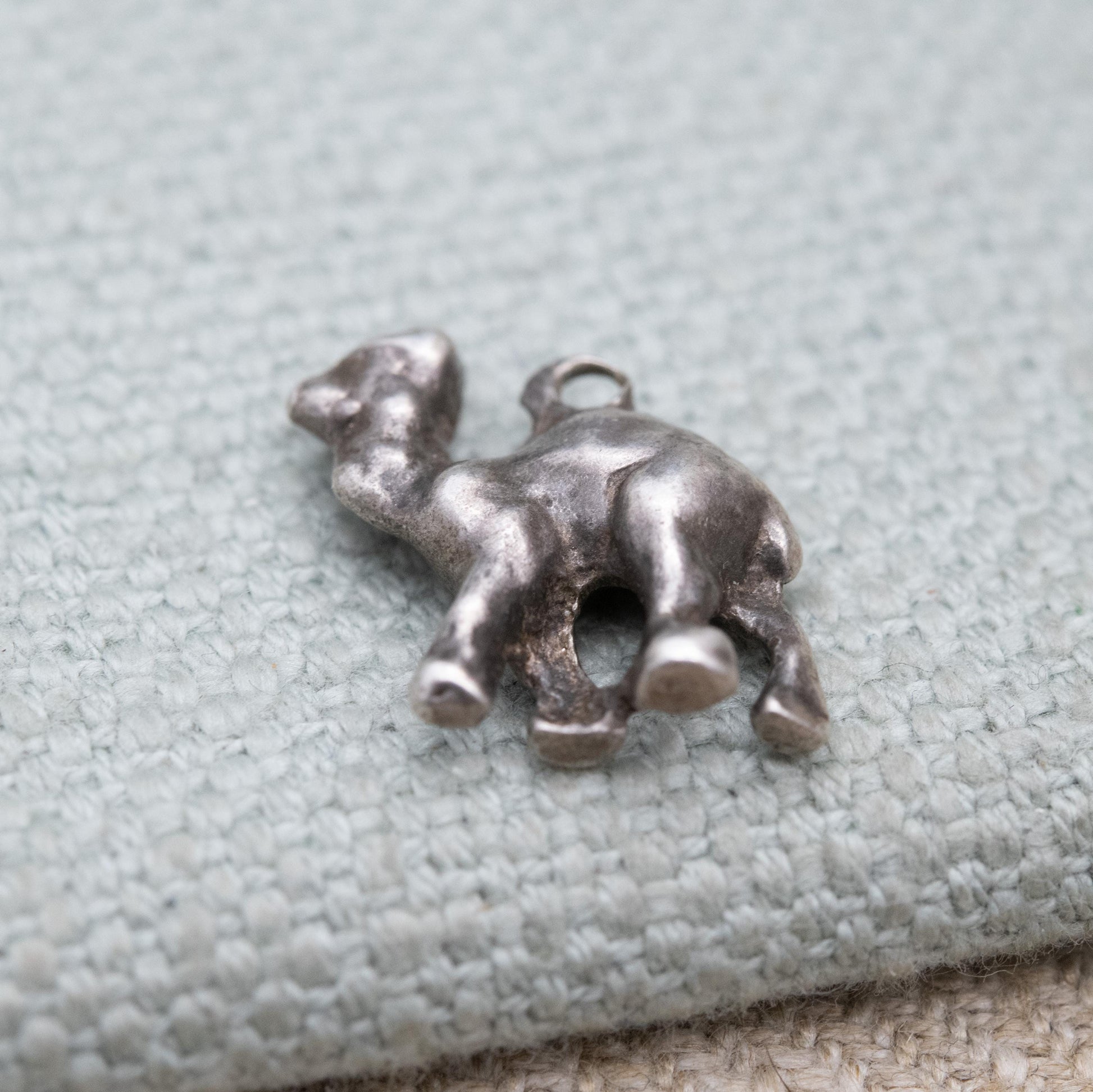 Vintage Sterling Silver Camel Charm Pendant - Detailed Animal Lover Charm Bracelet Wildlife Gift | Puffed Single Hump Dromedary | Cute Gift