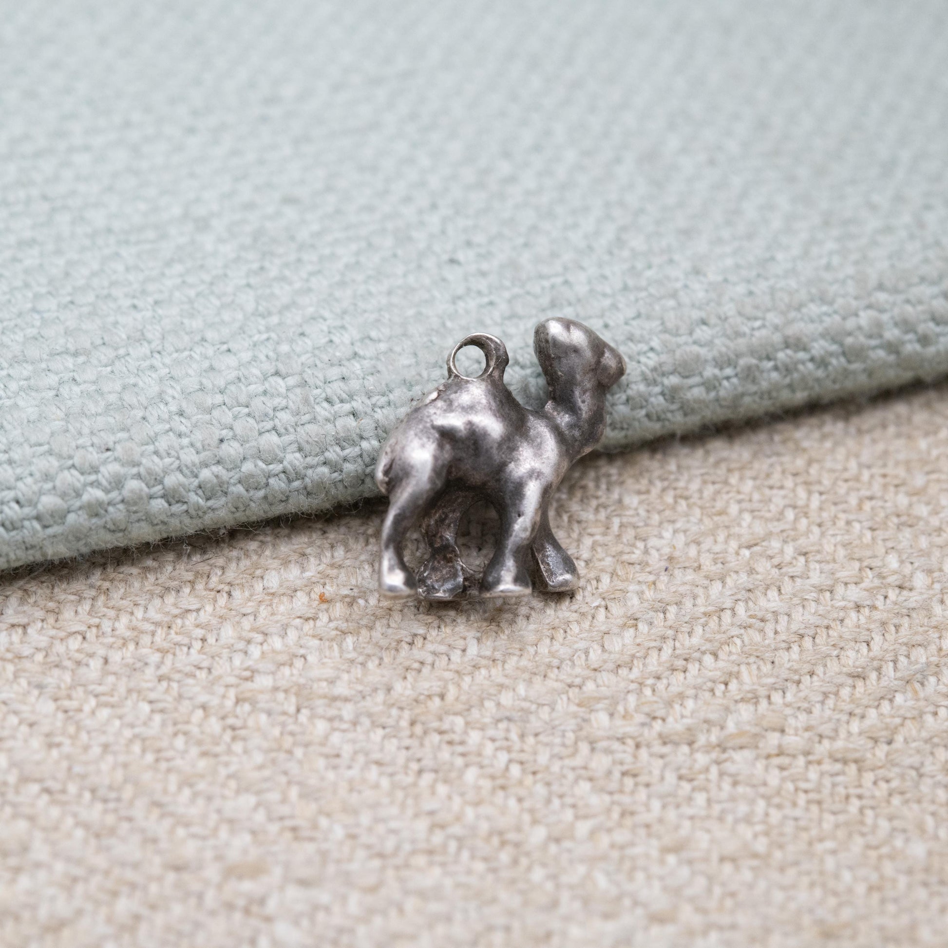 Vintage Sterling Silver Camel Charm Pendant - Detailed Animal Lover Charm Bracelet Wildlife Gift | Puffed Single Hump Dromedary | Cute Gift