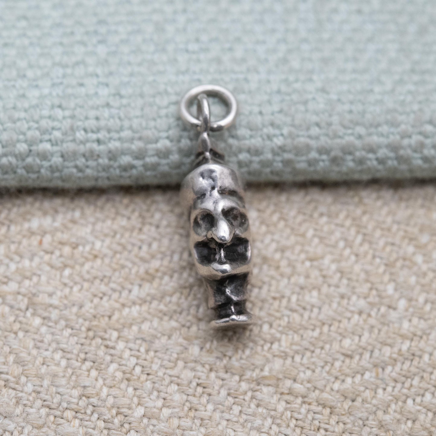 Vintage Sterling Silver Mr Punch Charm Pendant - Punch and Judy | Unusual Silver Jewellery | Gift for Charm Bracelet Necklace