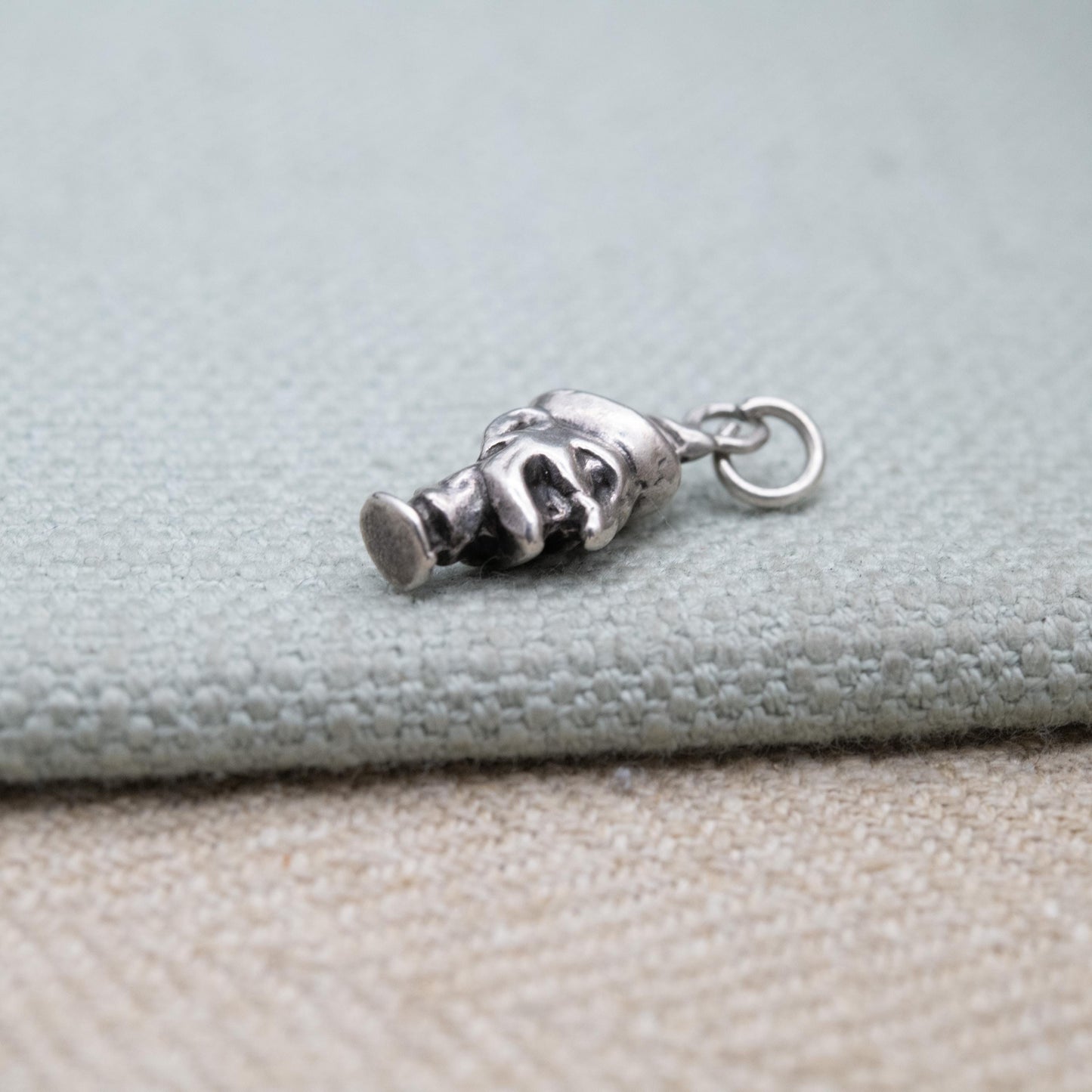 Vintage Sterling Silver Mr Punch Charm Pendant - Punch and Judy | Unusual Silver Jewellery | Gift for Charm Bracelet Necklace