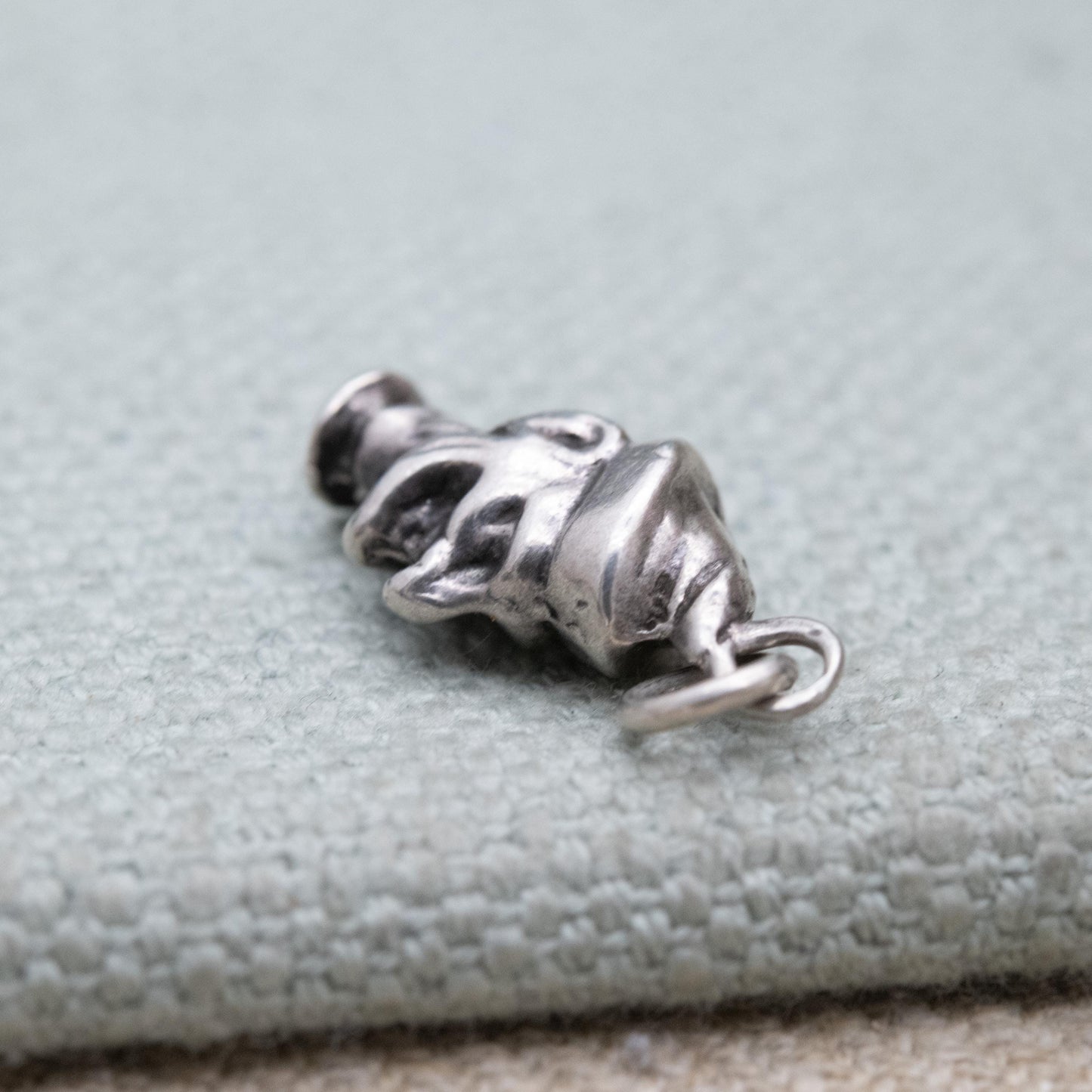 Vintage Sterling Silver Mr Punch Charm Pendant - Punch and Judy | Unusual Silver Jewellery | Gift for Charm Bracelet Necklace