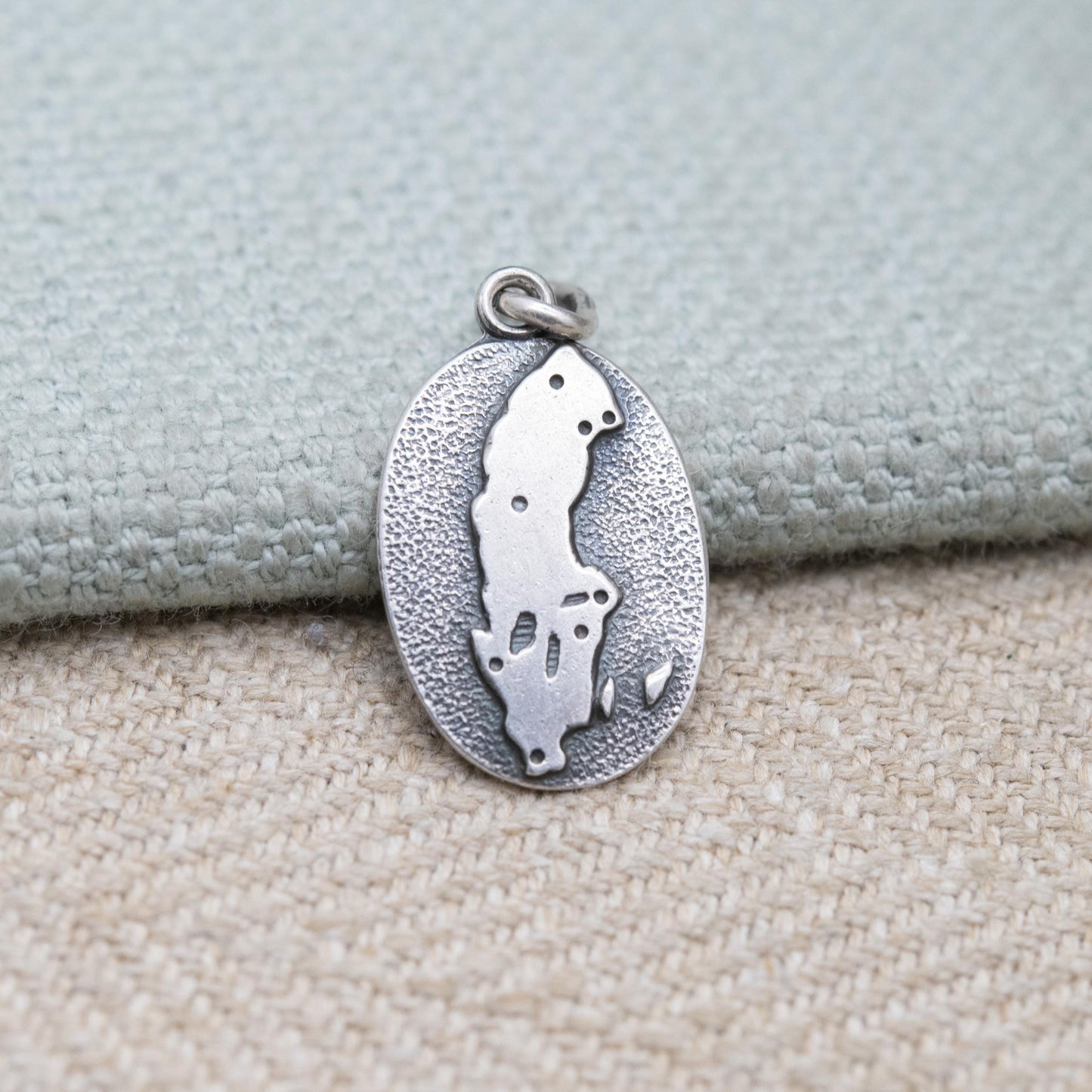 Vintage European Silver Sweden Charm Pendant - Scandinavian Travel Charm | Souvenir Gift for Charm Bracelet