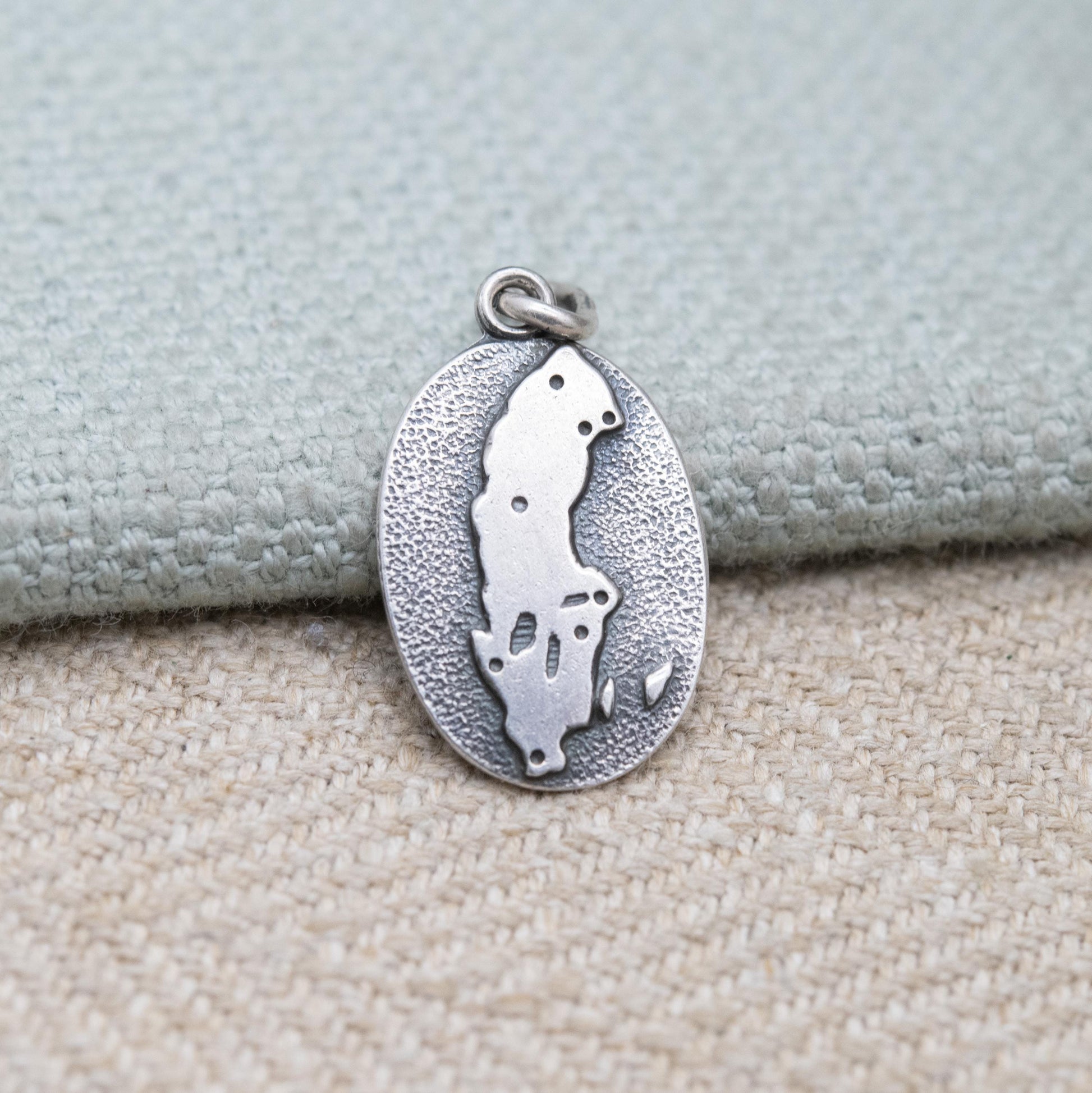 Vintage European Silver Sweden Charm Pendant - Scandinavian Travel Charm | Souvenir Gift for Charm Bracelet