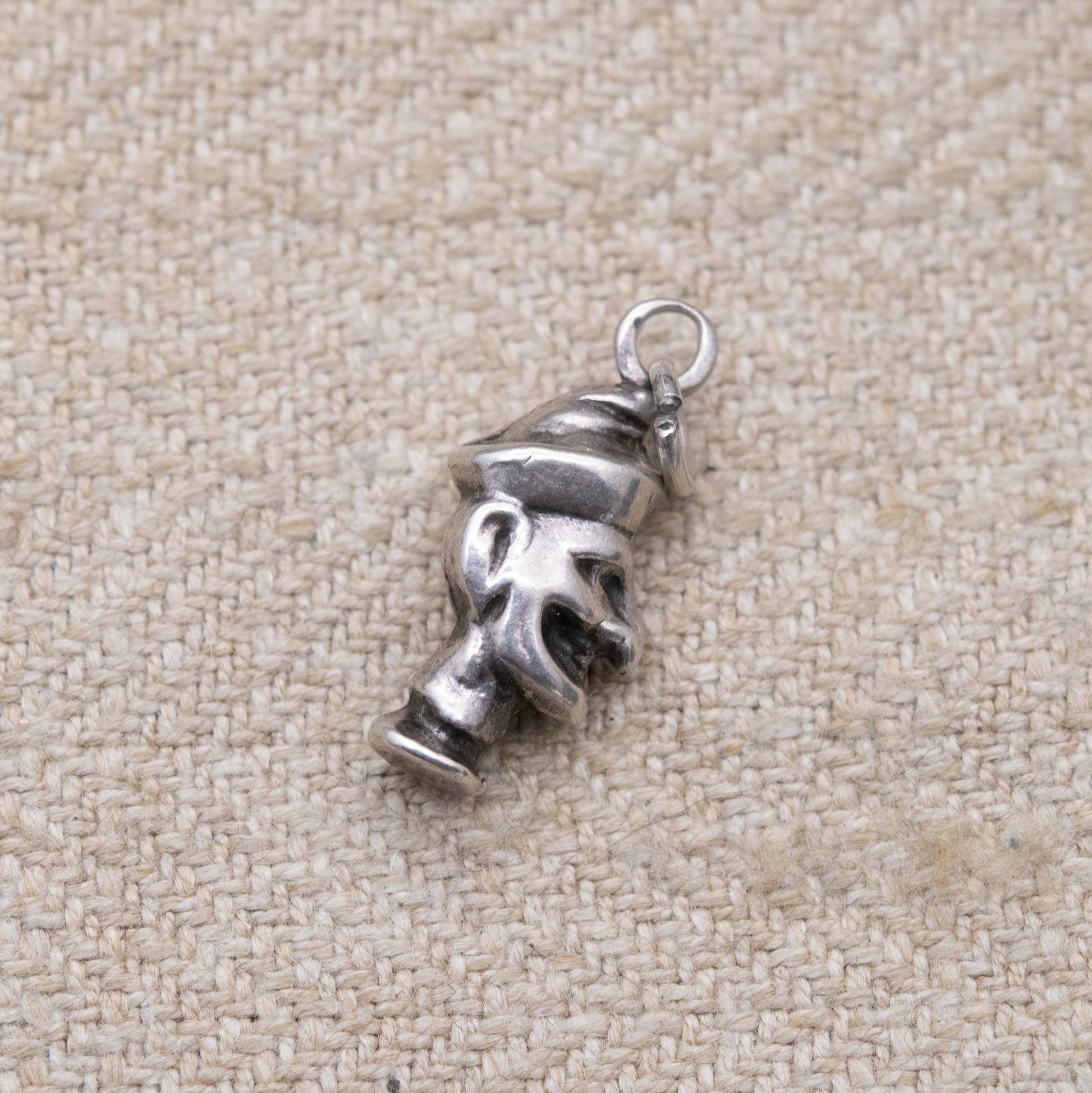 Vintage Sterling Silver Mr Punch Charm Pendant - Punch and Judy | Unusual Silver Jewellery | Gift for Charm Bracelet Necklace