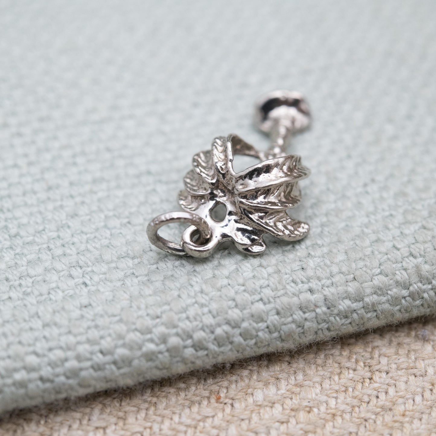 Vintage Silver Palm Tree Charm Pendant - Tropical Travel Charm | Souvenir Gift for Charm Bracelet