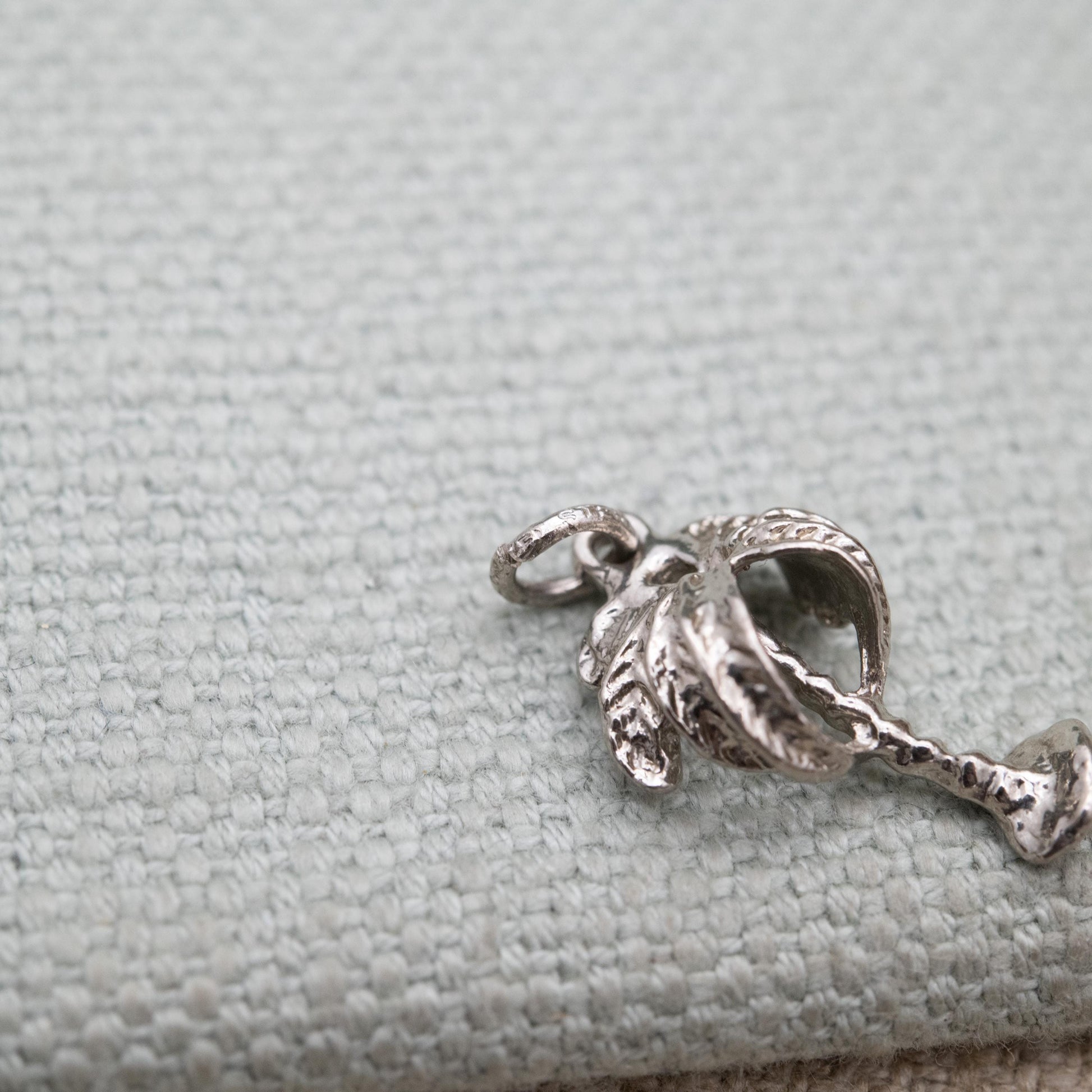 Vintage Silver Palm Tree Charm Pendant - Tropical Travel Charm | Souvenir Gift for Charm Bracelet