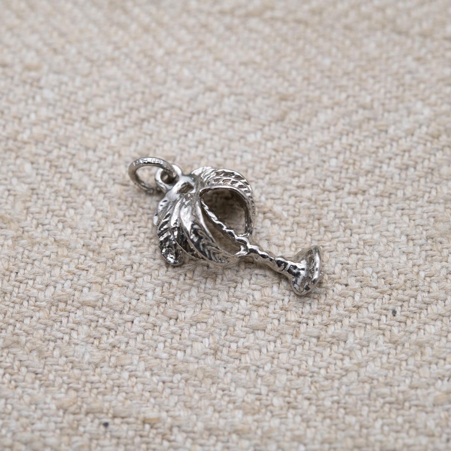 Vintage Silver Palm Tree Charm Pendant - Tropical Travel Charm | Souvenir Gift for Charm Bracelet