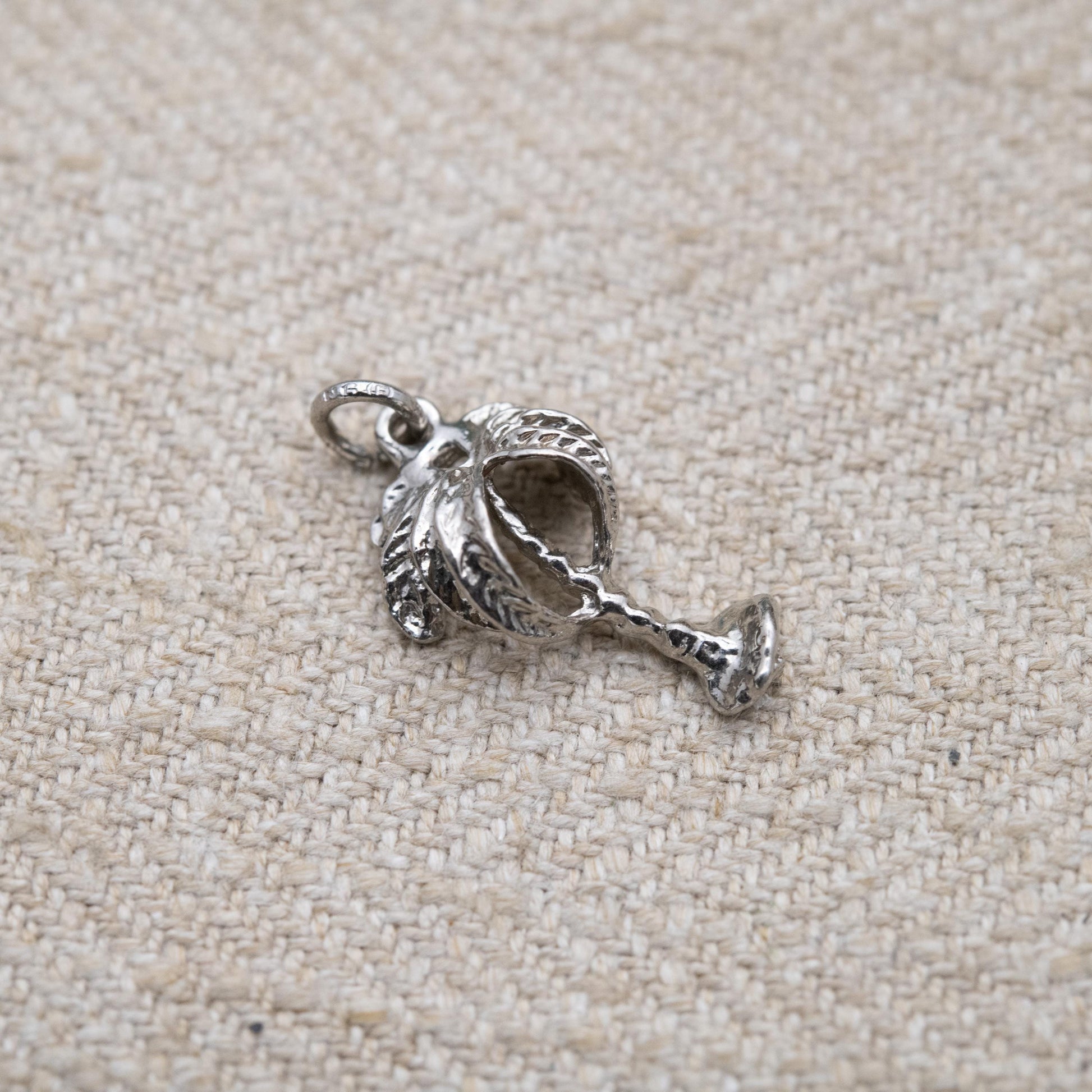 Vintage Silver Palm Tree Charm Pendant - Tropical Travel Charm | Souvenir Gift for Charm Bracelet