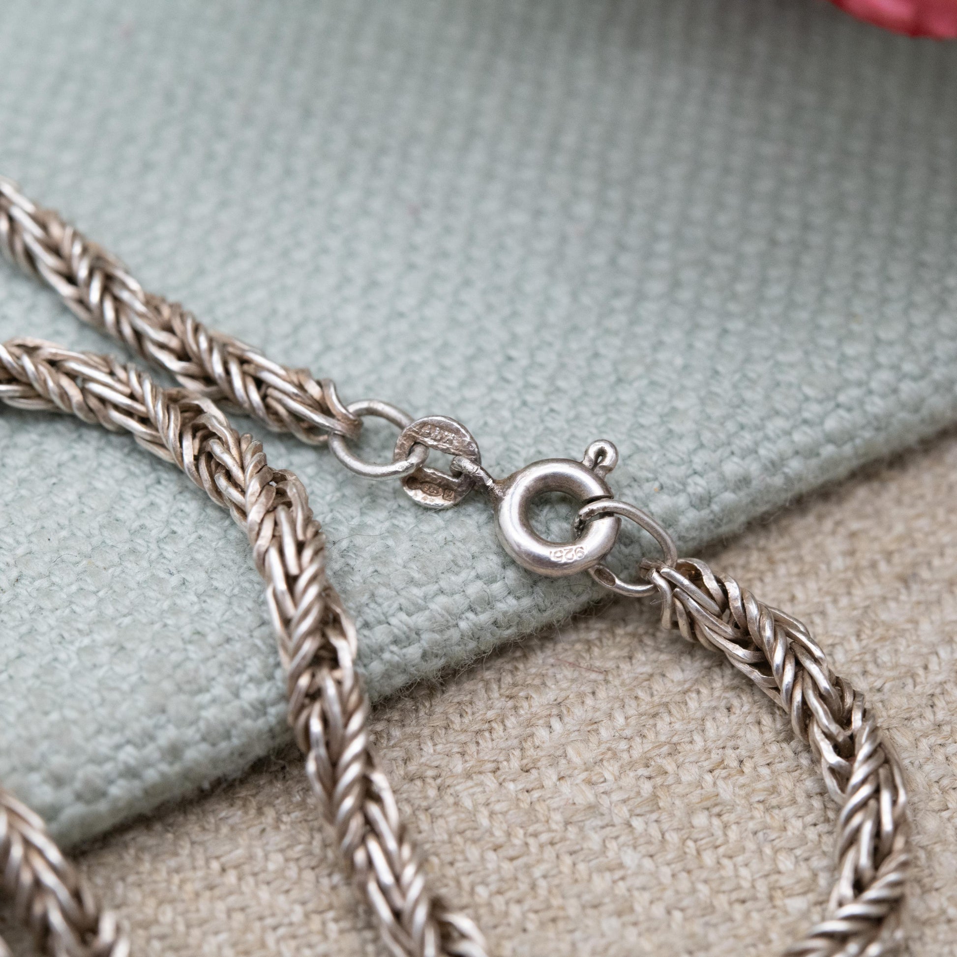 Vintage Sterling Silver Rope Twist Chain Necklace - Quality Solid Silver Necklace Unisex Design | 18"