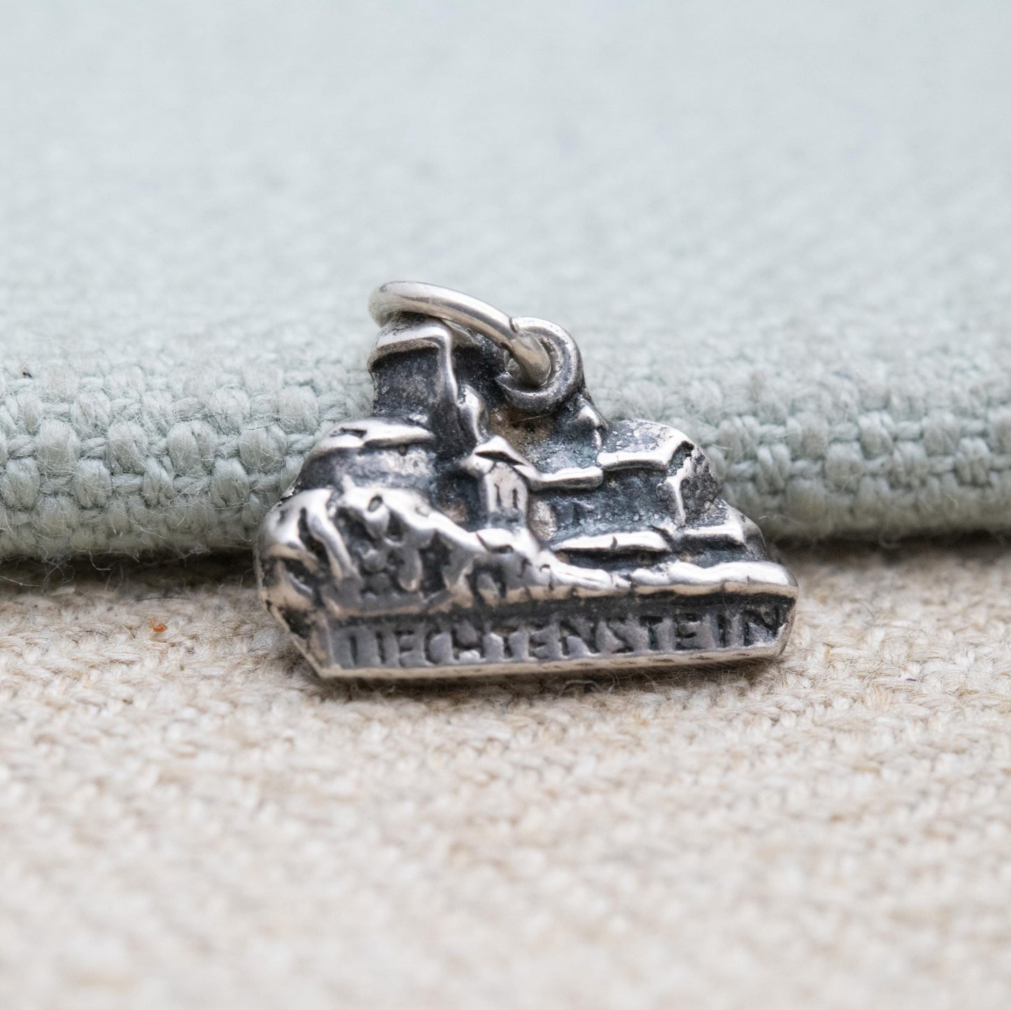 Vintage European Silver Liechtenstein Charm Pendant - European Castle Travel Souvenir | Gift for Charm Bracelet