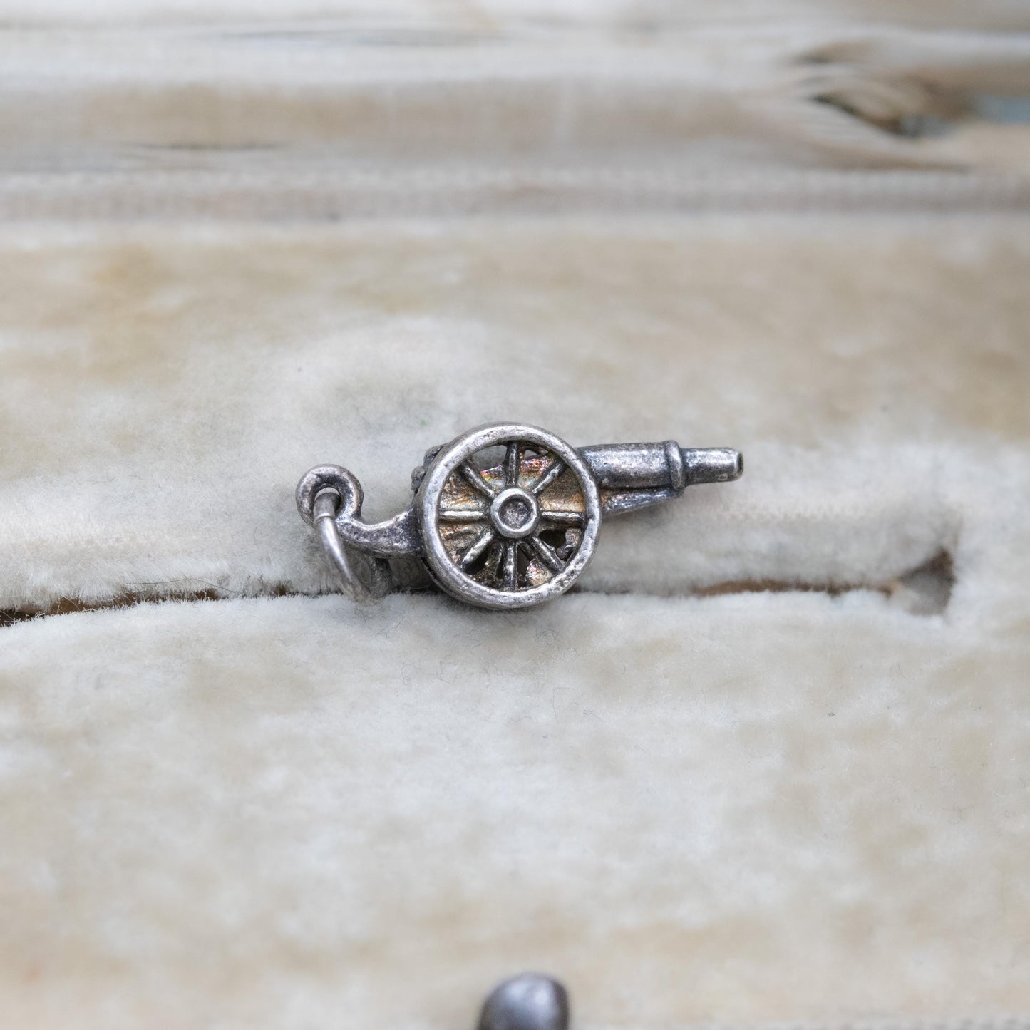 Vintage Sterling Silver Canon Charm Pendant - Gun | Collectable Weaponry Souvenir Gift for Charm Bracelet