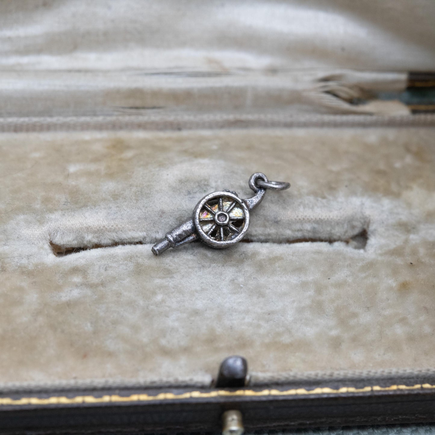 Vintage Sterling Silver Canon Charm Pendant - Gun | Collectable Weaponry Souvenir Gift for Charm Bracelet