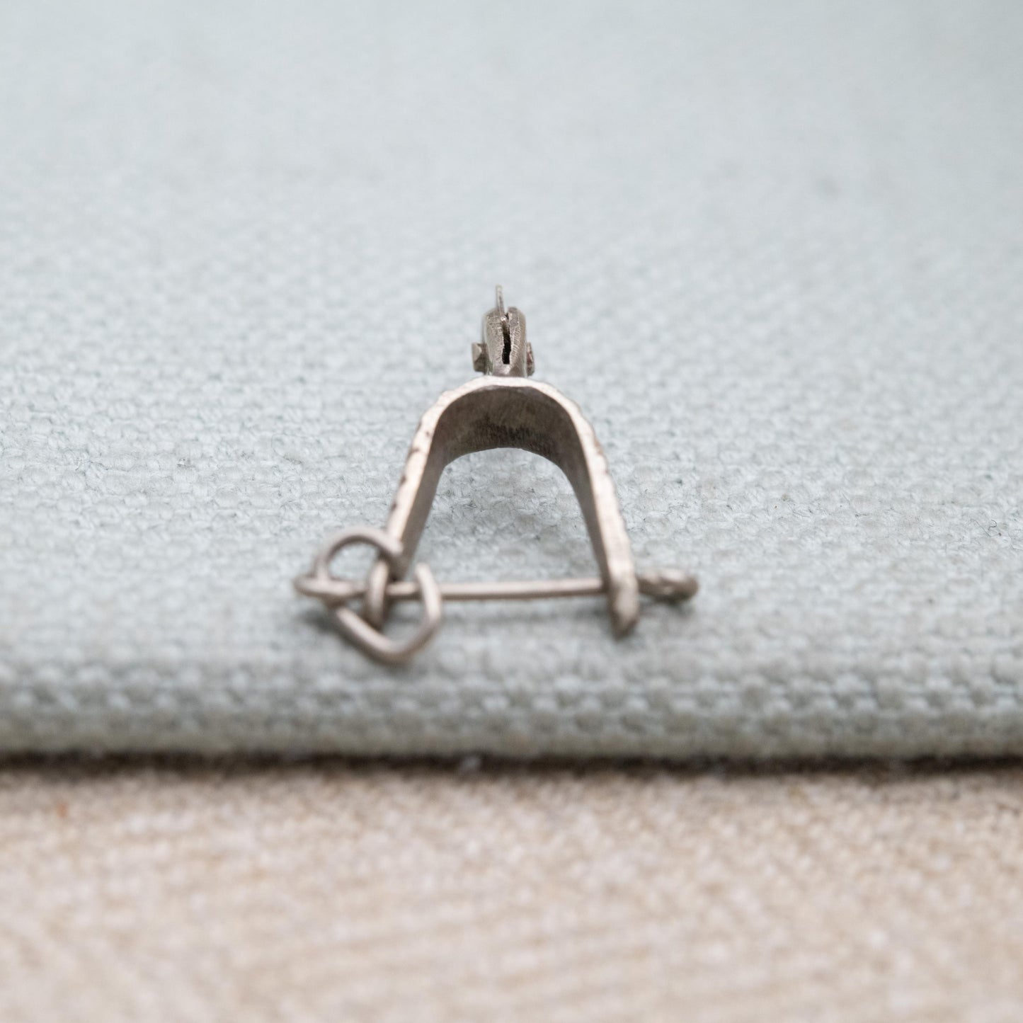 Vintage Sterling Silver Stirrup Charm Pendant - Spurs | Cowboy Horse Riding Charm | Souvenir Gift for Charm Bracelet