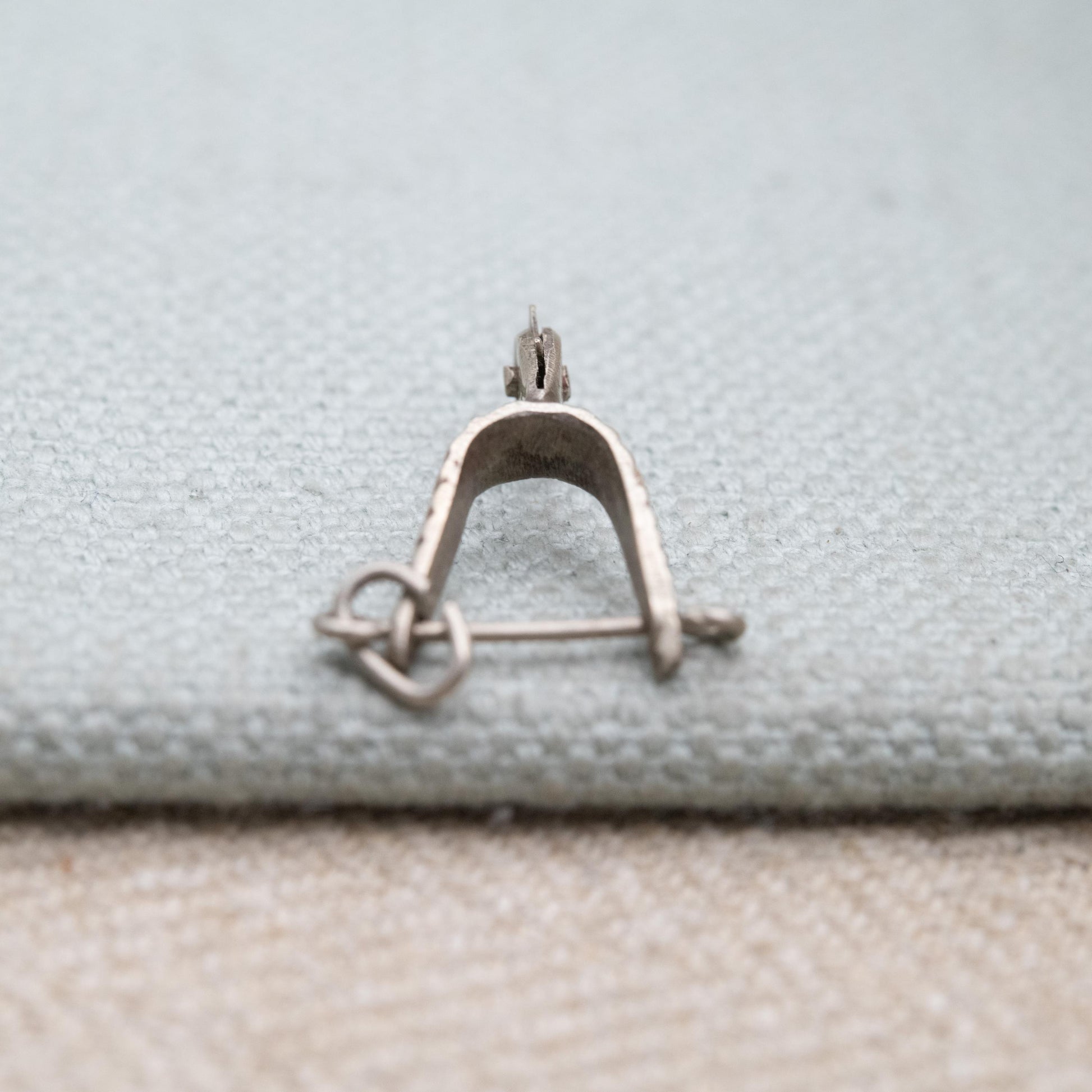 Vintage Sterling Silver Stirrup Charm Pendant - Spurs | Cowboy Horse Riding Charm | Souvenir Gift for Charm Bracelet