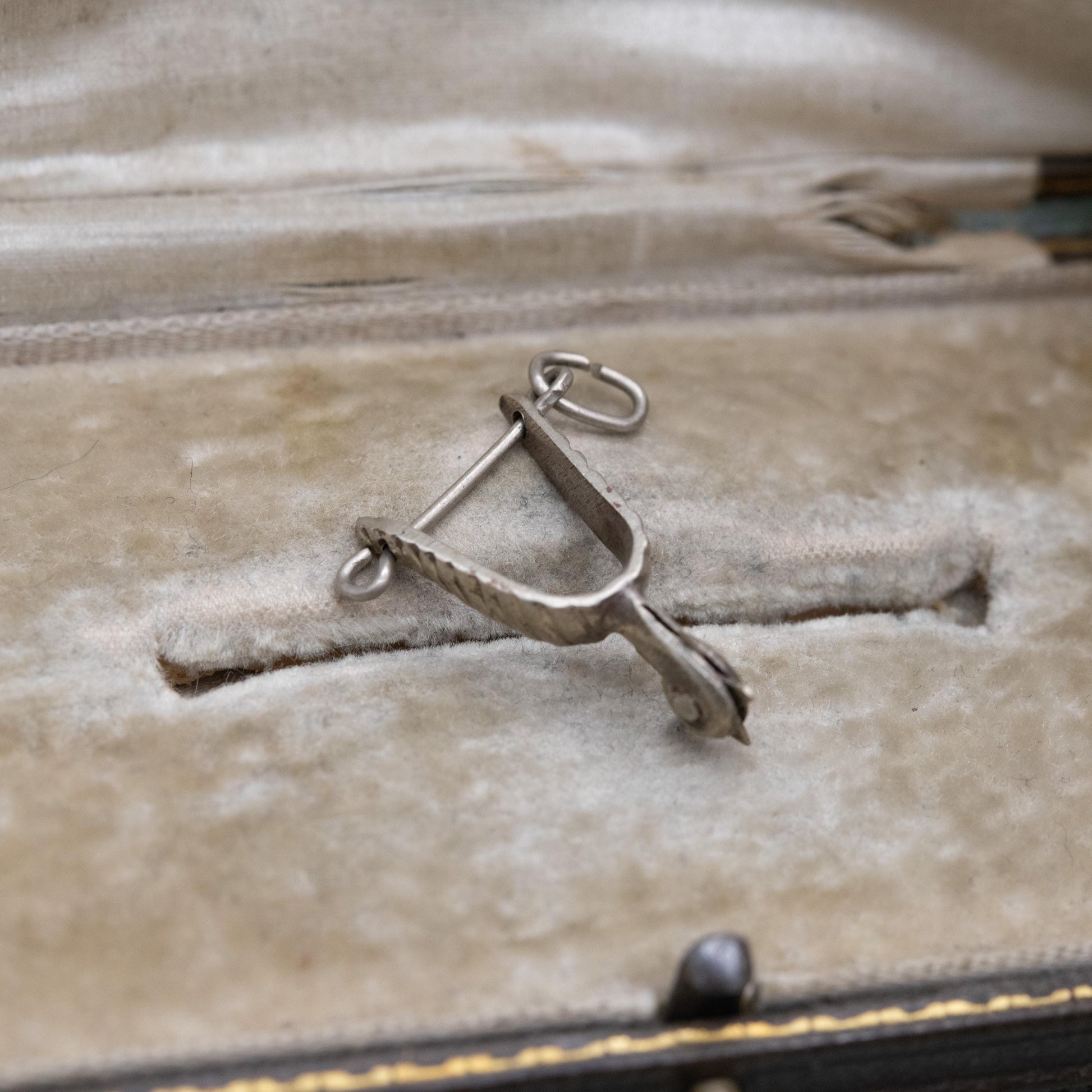 Vintage Sterling Silver Stirrup Charm Pendant - Spurs | Cowboy Horse Riding Charm | Souvenir Gift for Charm Bracelet