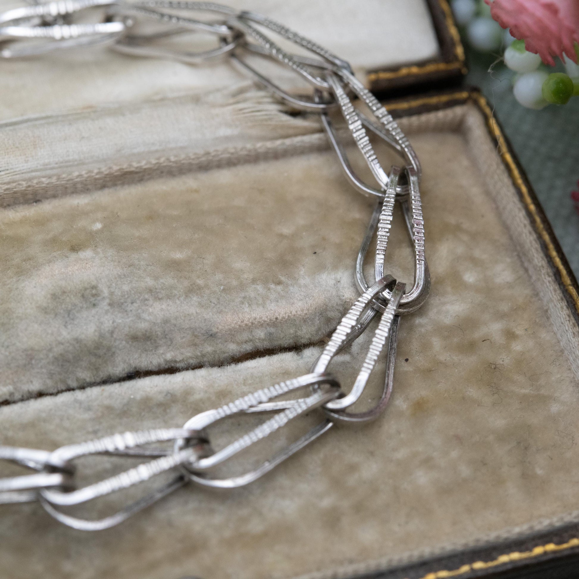 Vintage Sterling Silver Fancy Link Bracelet - Unisex Gift for Him Her