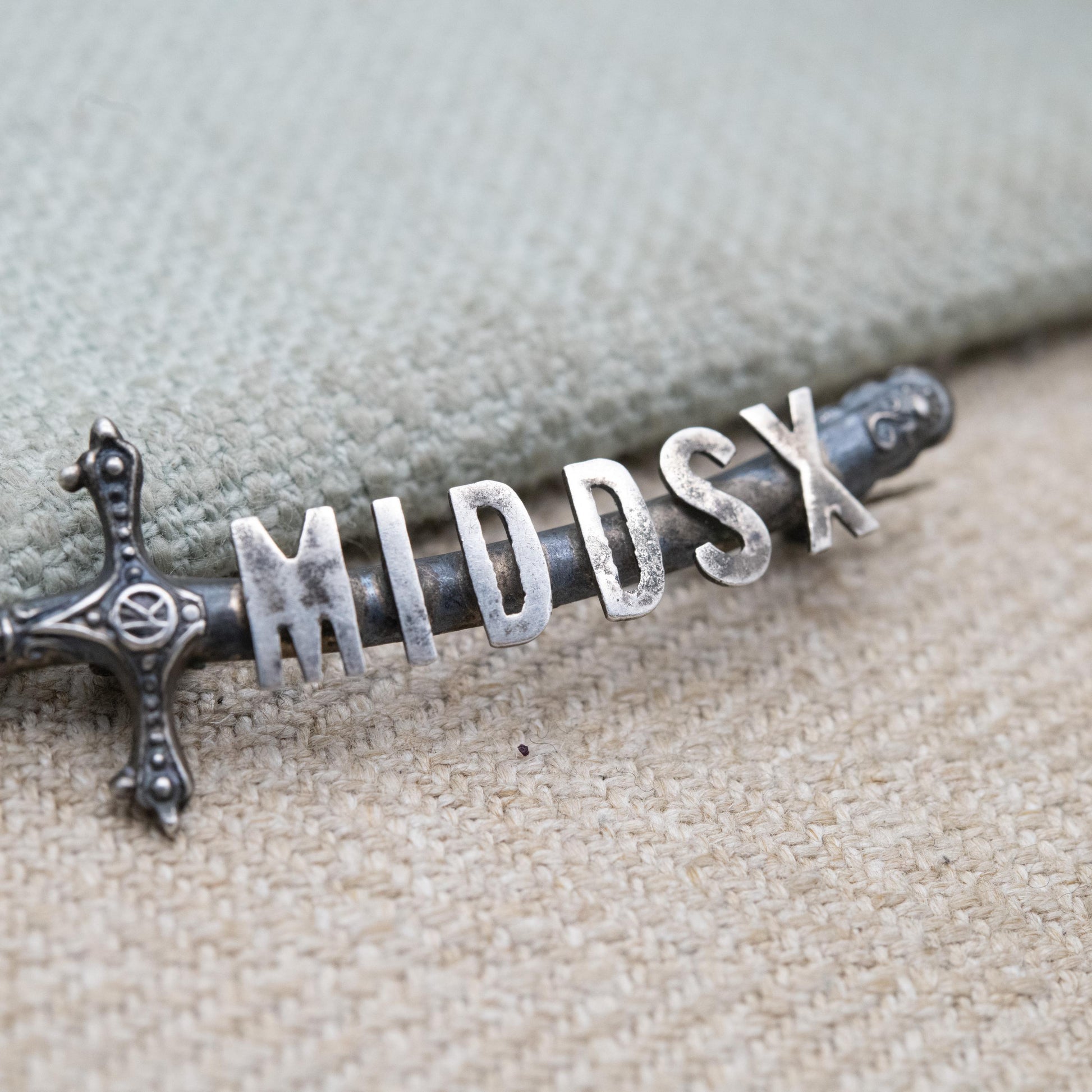 Antique Sterling Silver Middlesex Regiment Sweetheart Brooch by Adie & Lovekin Ltd 1915 - British Army Collectable Military Memorabilia